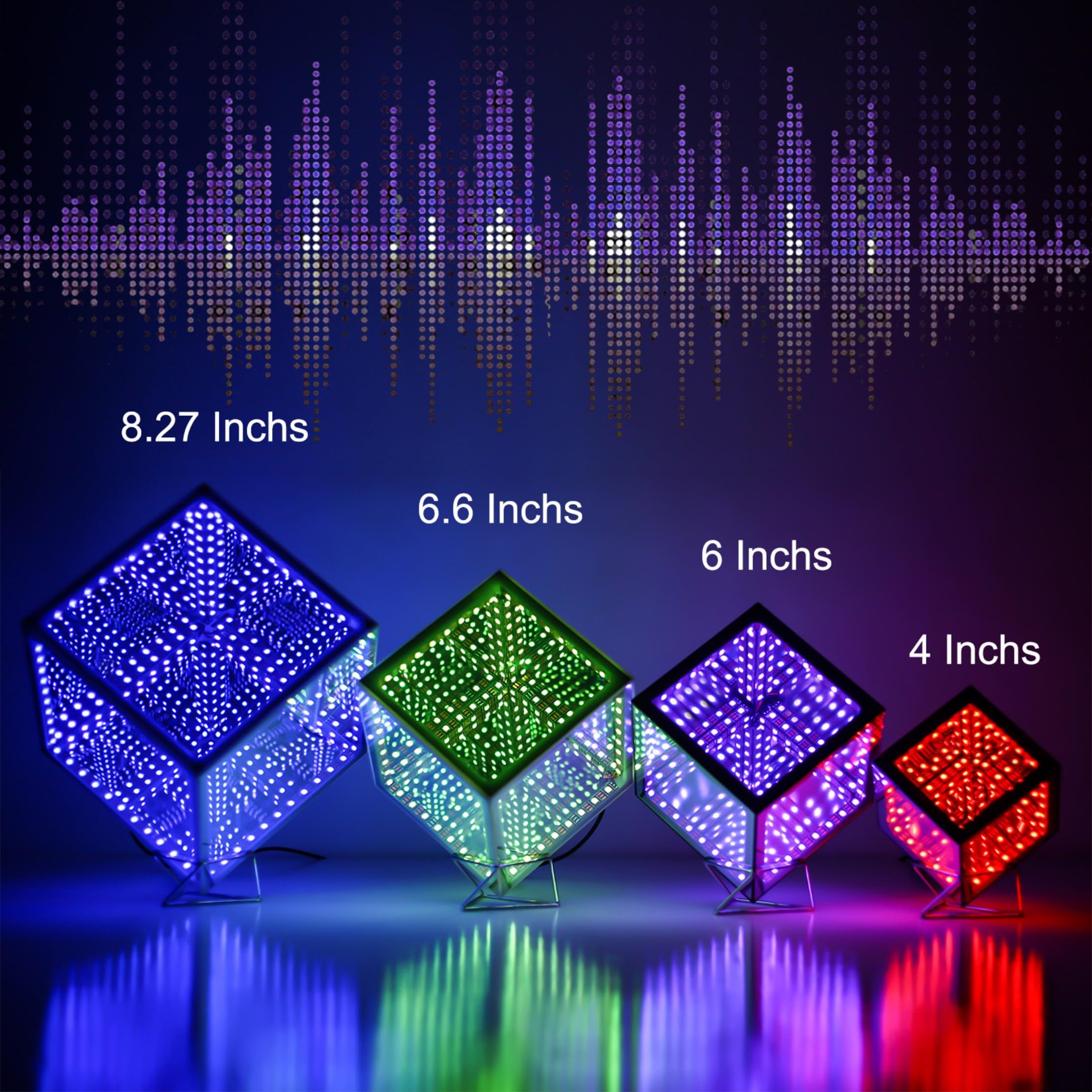 Heepulor Infinity Hyper Cube Led Light Led Controller With Stand, Controller & Sound & App Reactive Table Lamp - Cool & Creative
