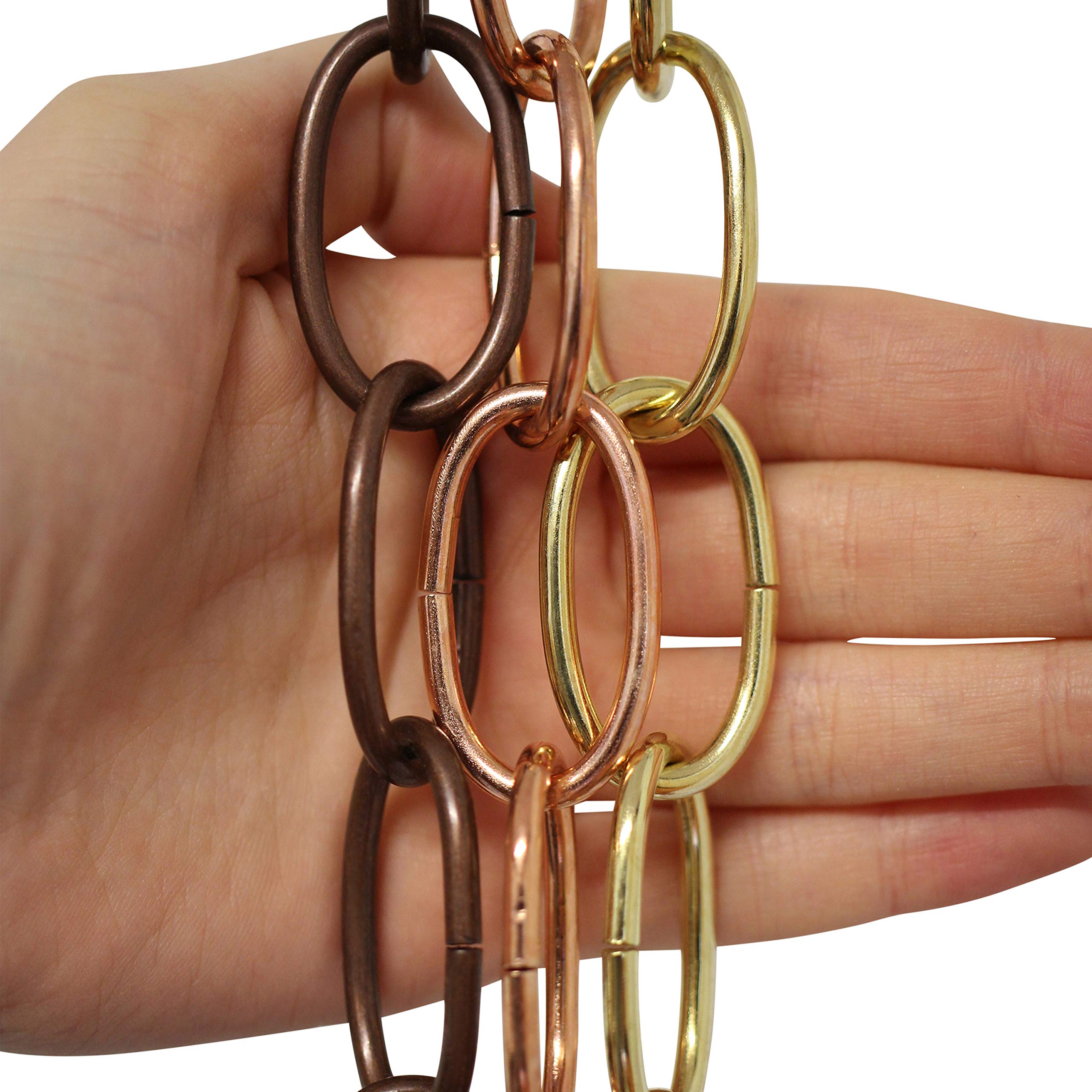 RCH Hardware Steel Chandelier Chain 3 Feet Polished Chrome Model CH-S56-10-PC-3