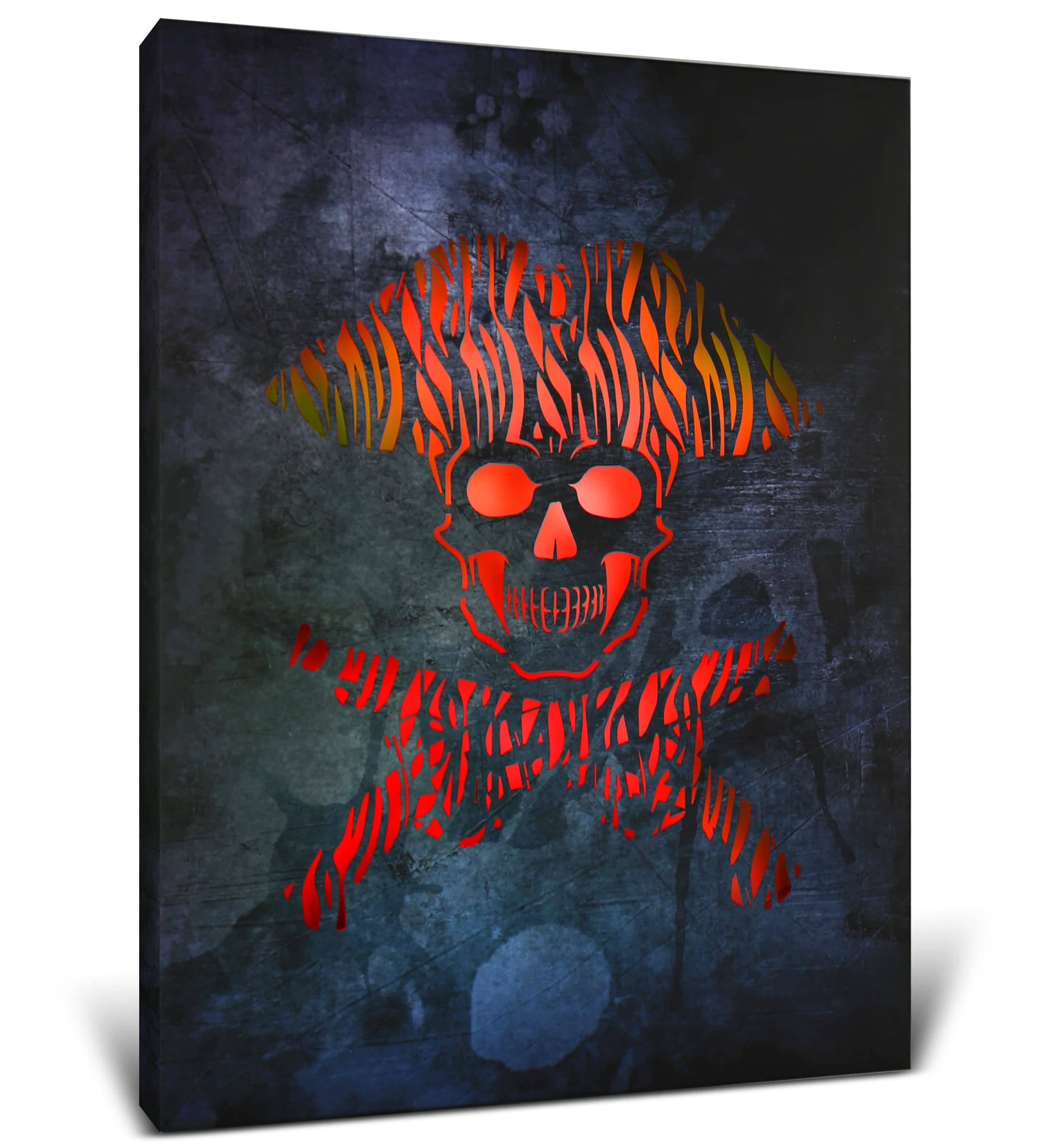 Cota Global Pirate Light Up Led Wall Art - Fun Changing Color Led Light Up Picture Art For Bedroom, Modern Wall Hang Living Room