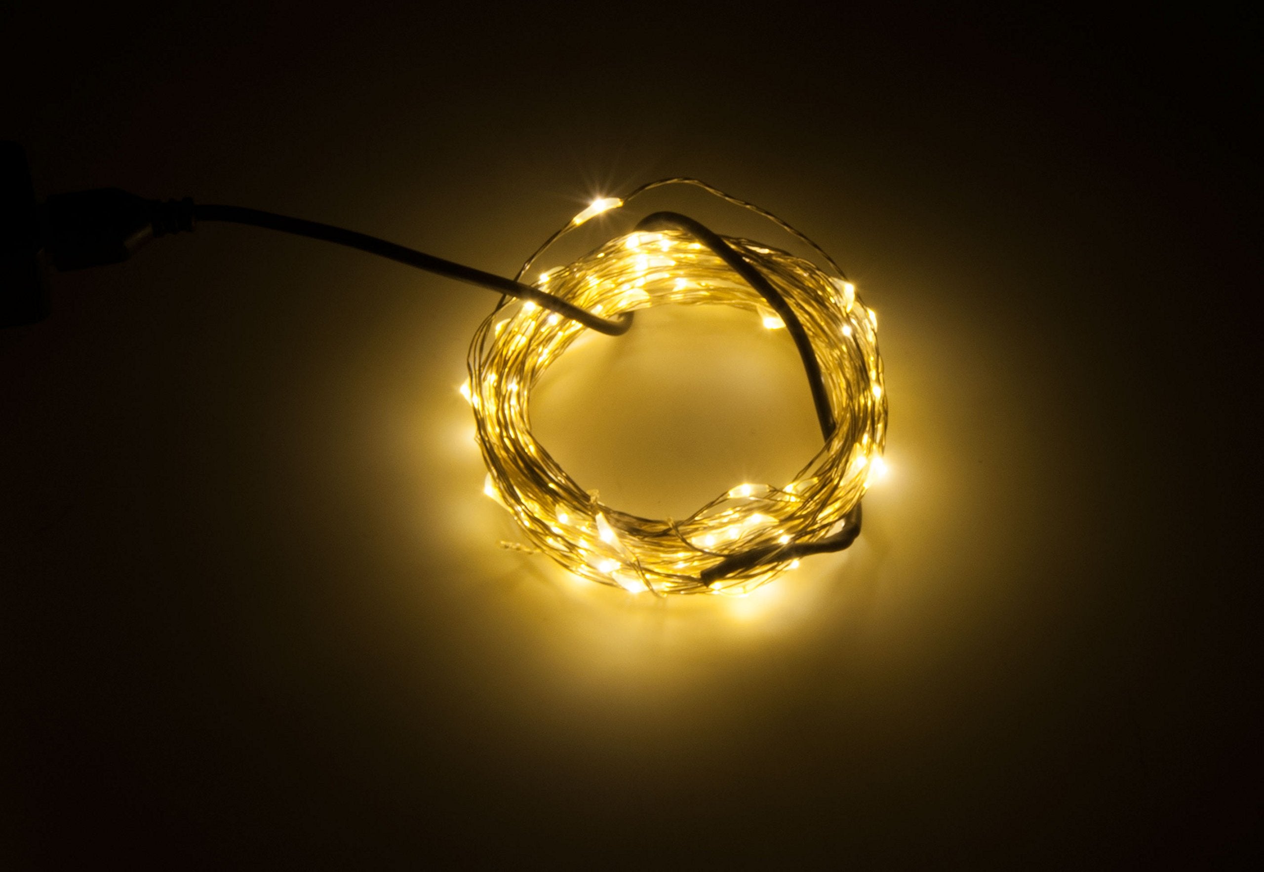 Karlling LED Fairy Lights, 100 LED Bulbs, 33 Ft Silver Wire, Waterproof, Warm White, 2 Pack