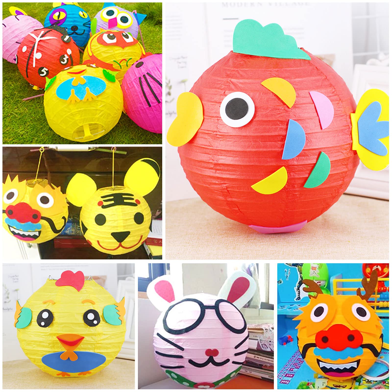 Lihao 20Pcs Colorful Paper Lanterns For Parties, Weddings, Birthdays, Halloween - 6'' To 12''