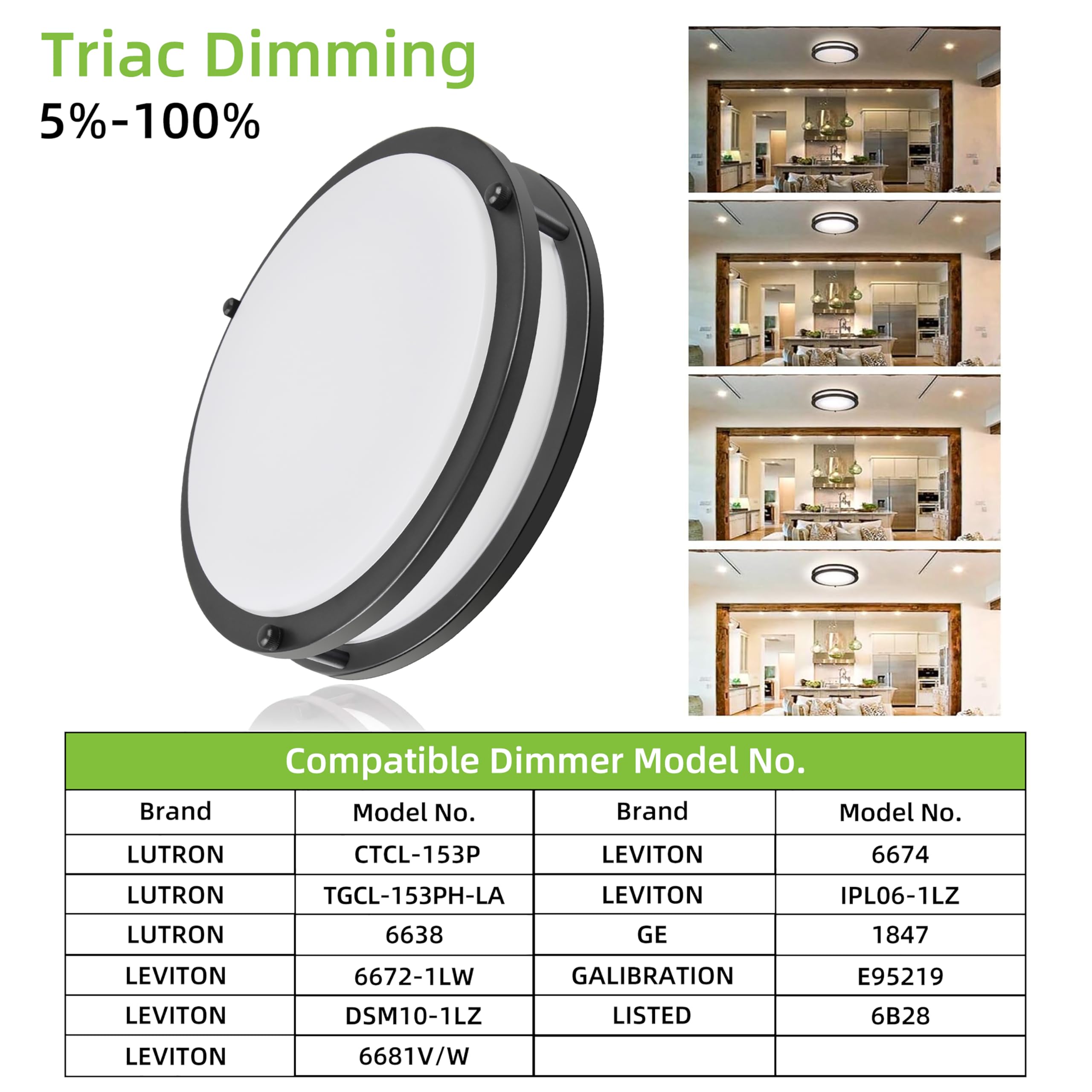 10 Inch Flush Mount Led Ceiling Light Fixture, 17W[120W Equiv] 1100Lm, 2700K/3000K/3500K/4000K/5000K Adjustable Ceiling Lights, Oil Rubbed Bronze Saturn Dimmable Lighting For Hallway Bathroom - 2 Pack