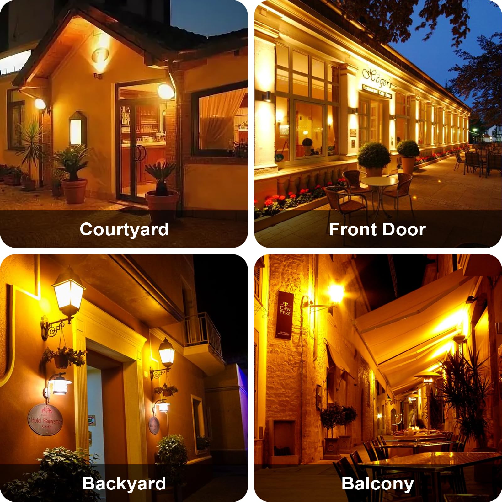 Gonhom Par38 Bug Flood Light Bulbs Outdoor,4 Pack-Dimmable,Bug Lights For Outside,20W Replace Up To 200W,Amber Yellow Light Bulb