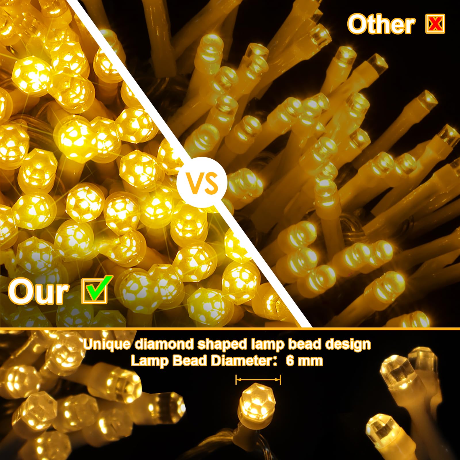 Roadayly 394Ft 1200 Led Christmas Lights Outdoor String Lights 8 Modes & Timer Twinkle Fairy Lights Plug In Waterproof Led Strin