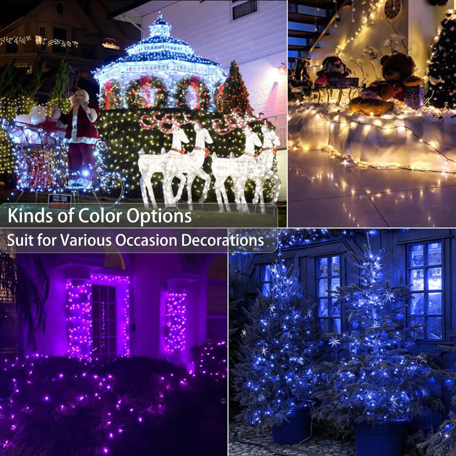 Brizled 500 LED Color Changing Christmas Lights, 164ft Dimmable String Lights with Remote for Indoor/Outdoor Decor