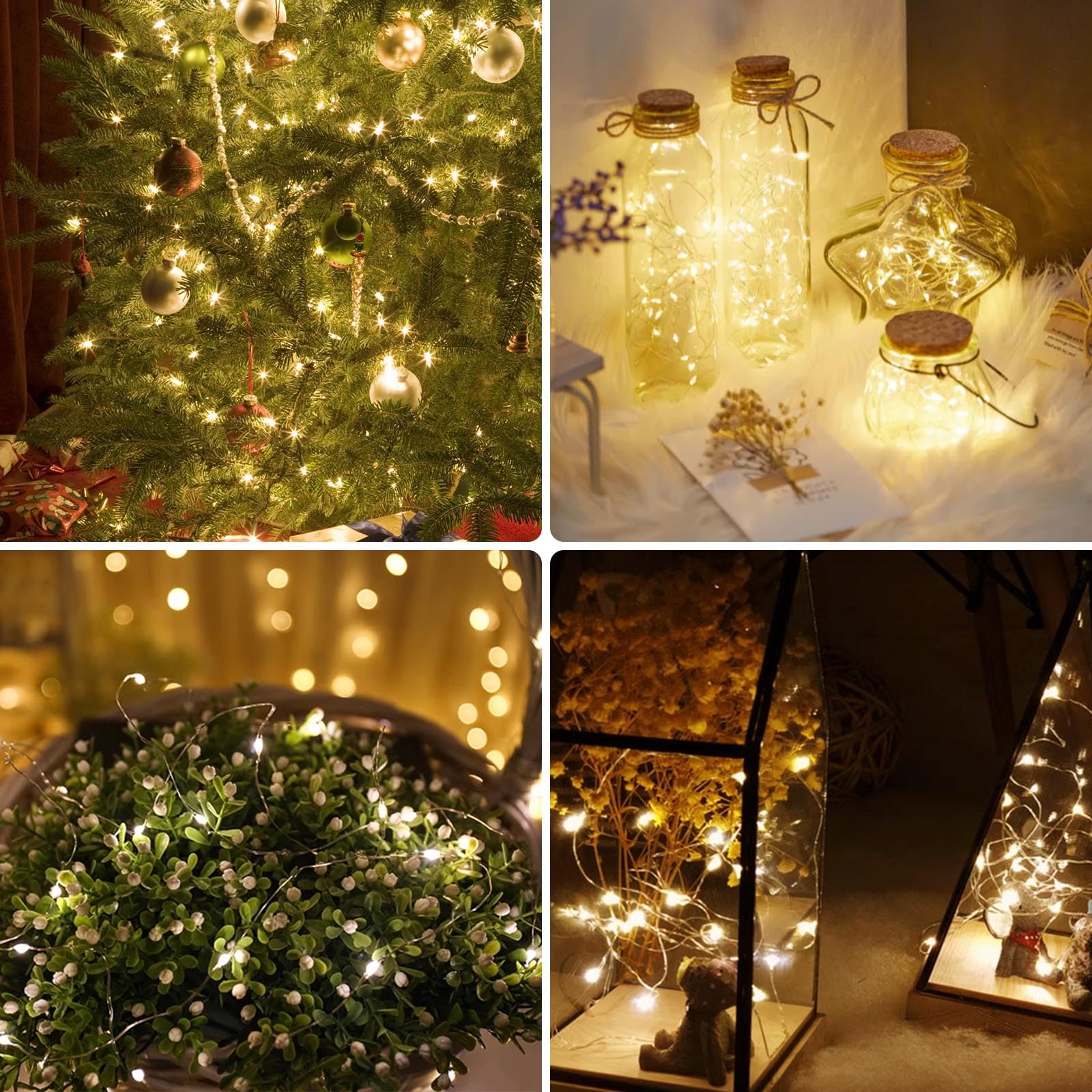 2 Pack 100 Led Fairy Lights Battery Operated With Remote, 33Ft Waterproof Twinkle Lights With Timer & 8 Modes, Fairy String Ligh