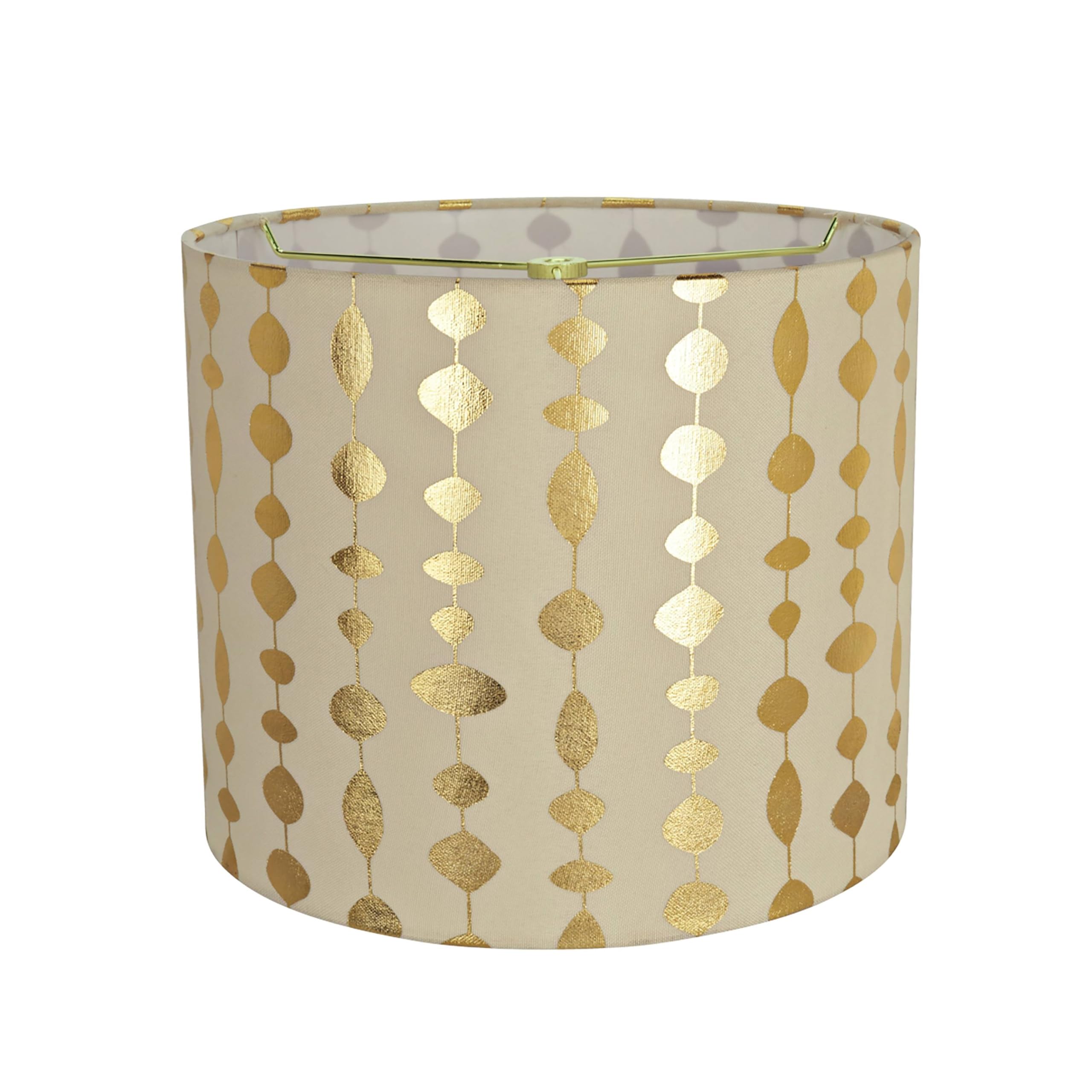 Aspen Creative Lamp Shade - Transitional Drum, 12in x 12in x 10in, Beige, Faux Linen, Model 31097