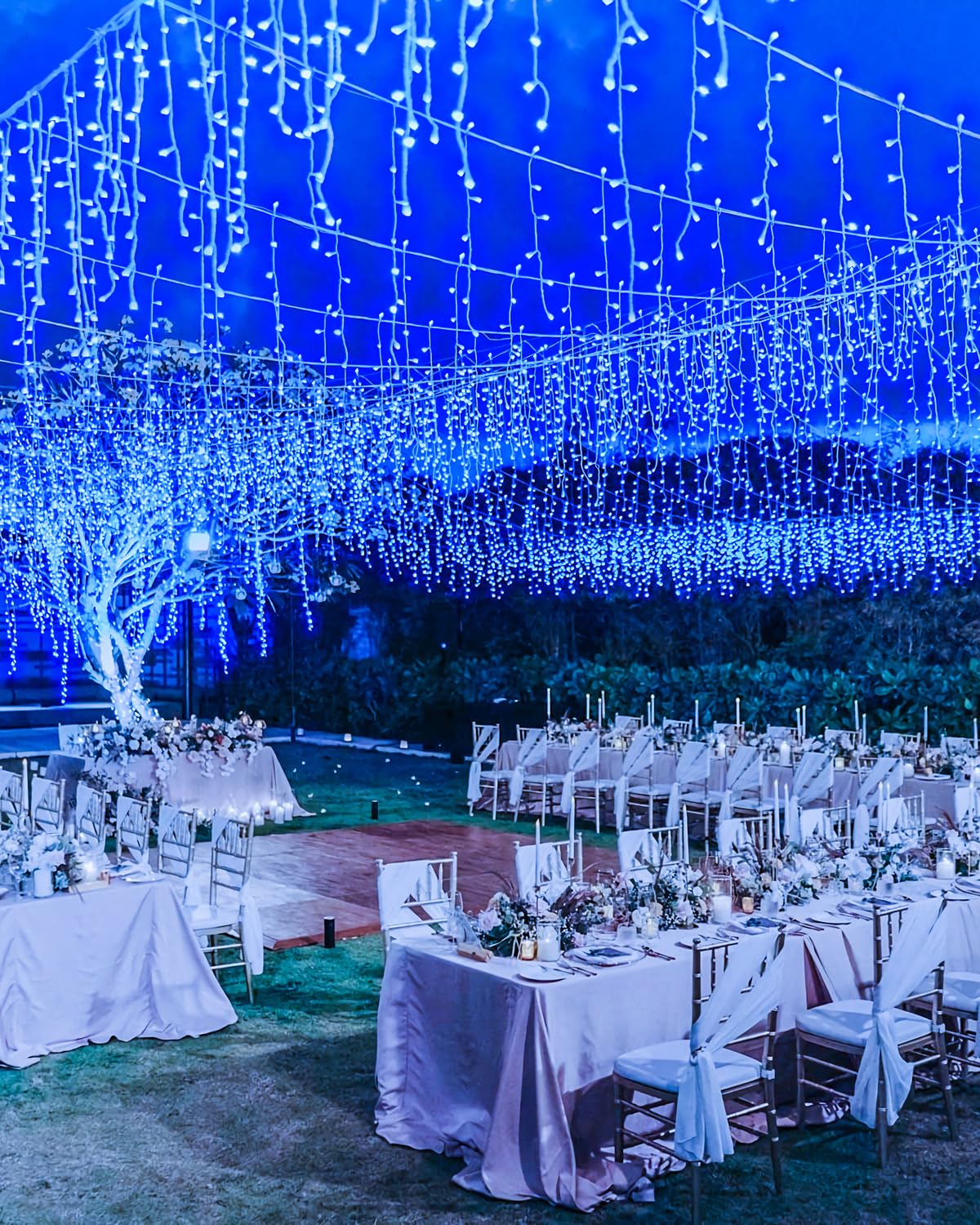 159 Ft Christmas Lights Outdoor, 1458 Led Waterproof Outside Plug-In, Timer & Memory, 8 Modes Fairy Lights With 324 Drops For Ho