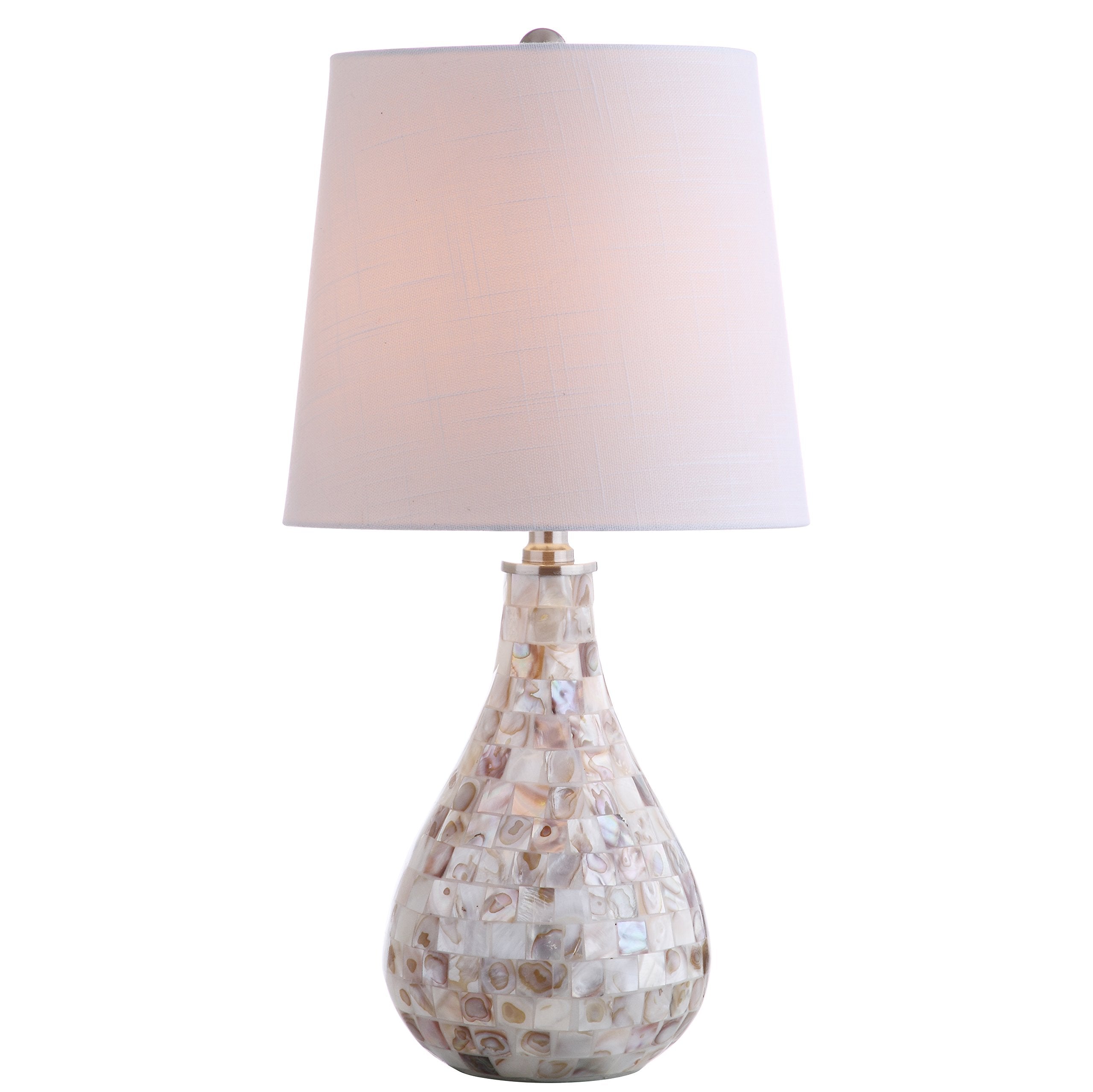 JONATHAN Y Mini LED Table Lamp, 20.5in, Resin, Seashell, Model JYL1024A, Coastal Transitional Design for Office, Living Room, Bedroom