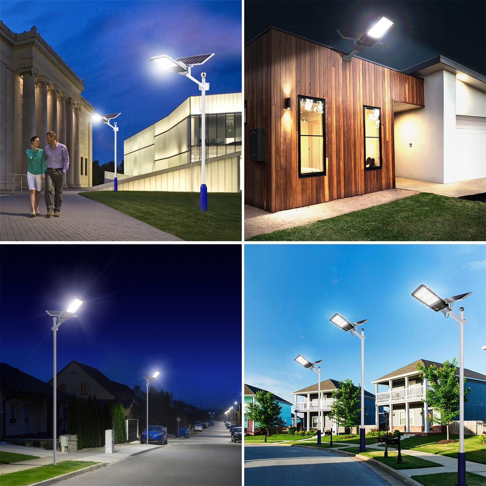 Tfkk 6000W Solar Street Light, 600000Lm Light Sensor Solar Lights For Outside, Ip66 Waterproof Dusk To Dawn Solar Security Flood