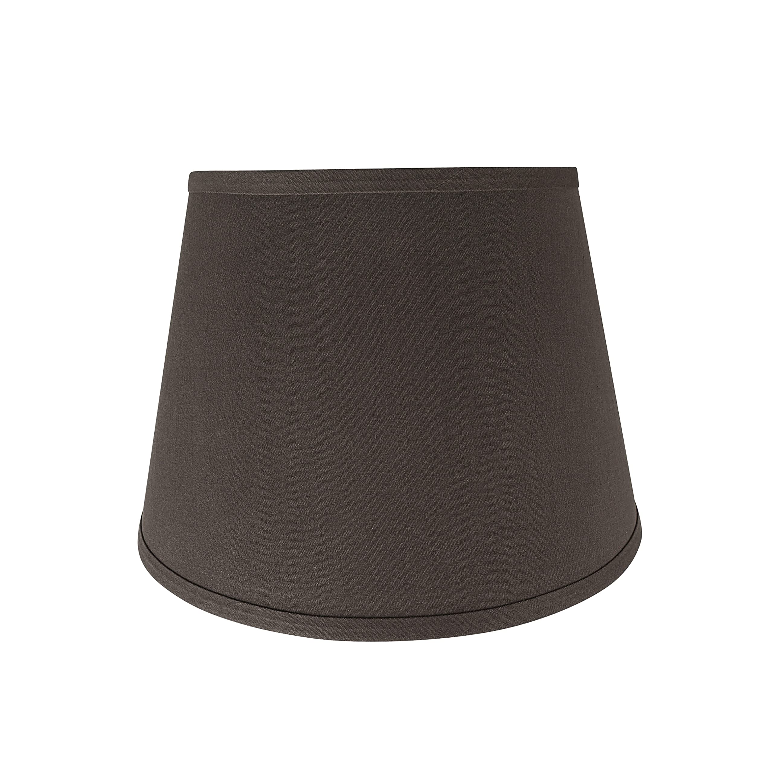 Aspen Creative 58952, Empire Uno Lamp Shade, Dark Brown, 9&quot; Top x 13&quot; Bottom x 9&quot; Slant Height, Slip UNO 33mm