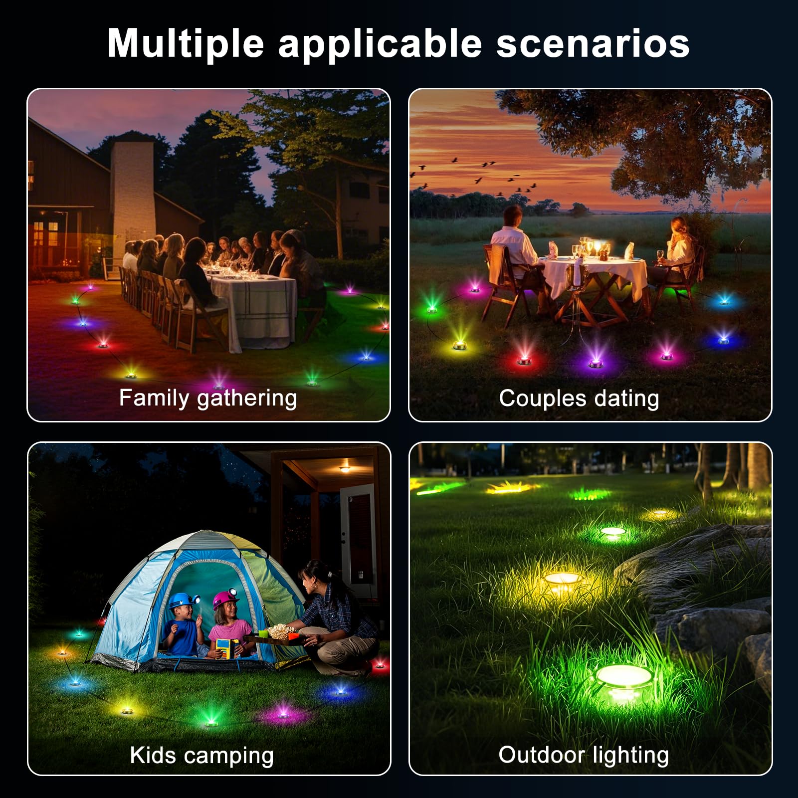 Tqqvxx Rgb Outdoor Ground Lights  32.8Ft Color Changing Pathway Lights With Remote & App Control  Waterproof Walkway Lighting  Wired For Garden Yard Lawn Patio Best For Holiday Party