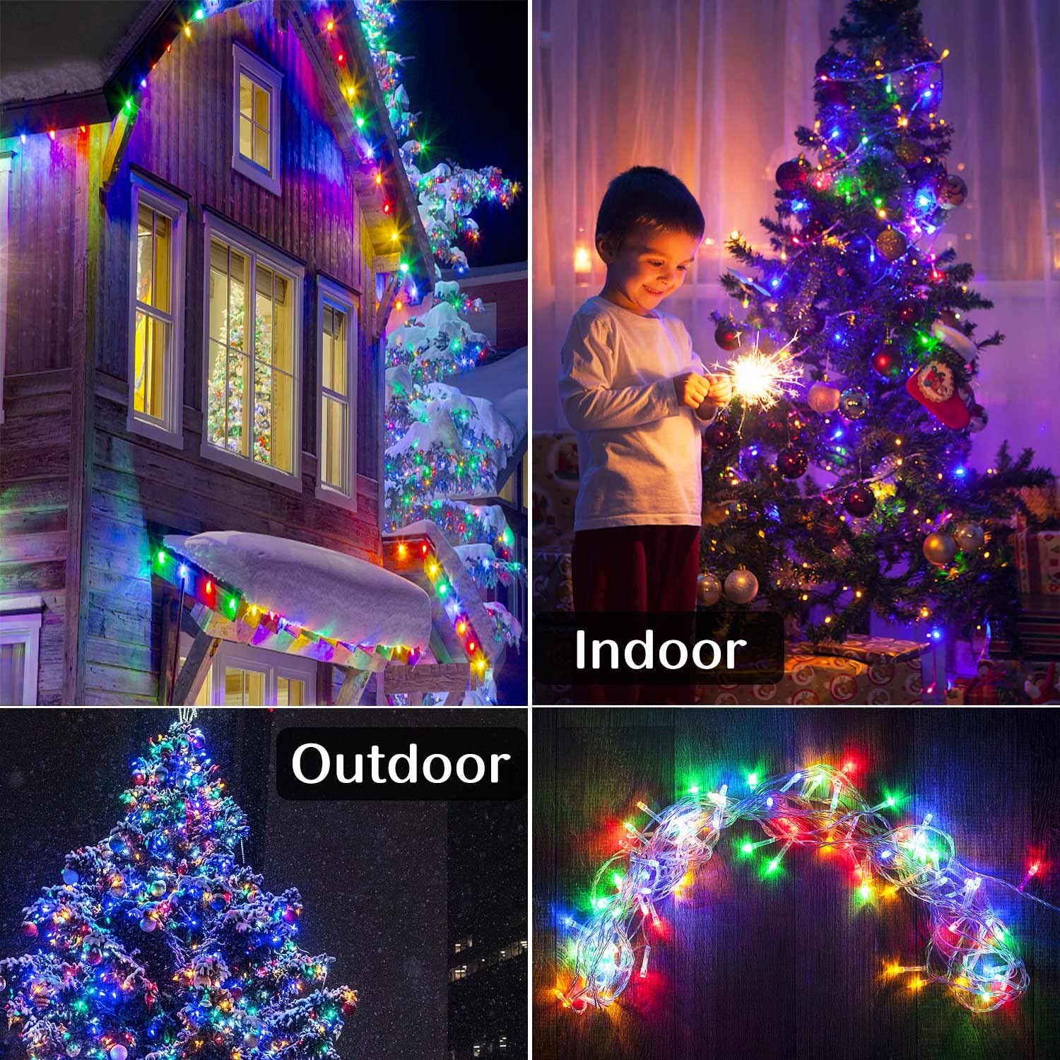 Zhouduidui 800Led Christmas Lights, 330Ft Multicolor Waterproof String Lights With Timer