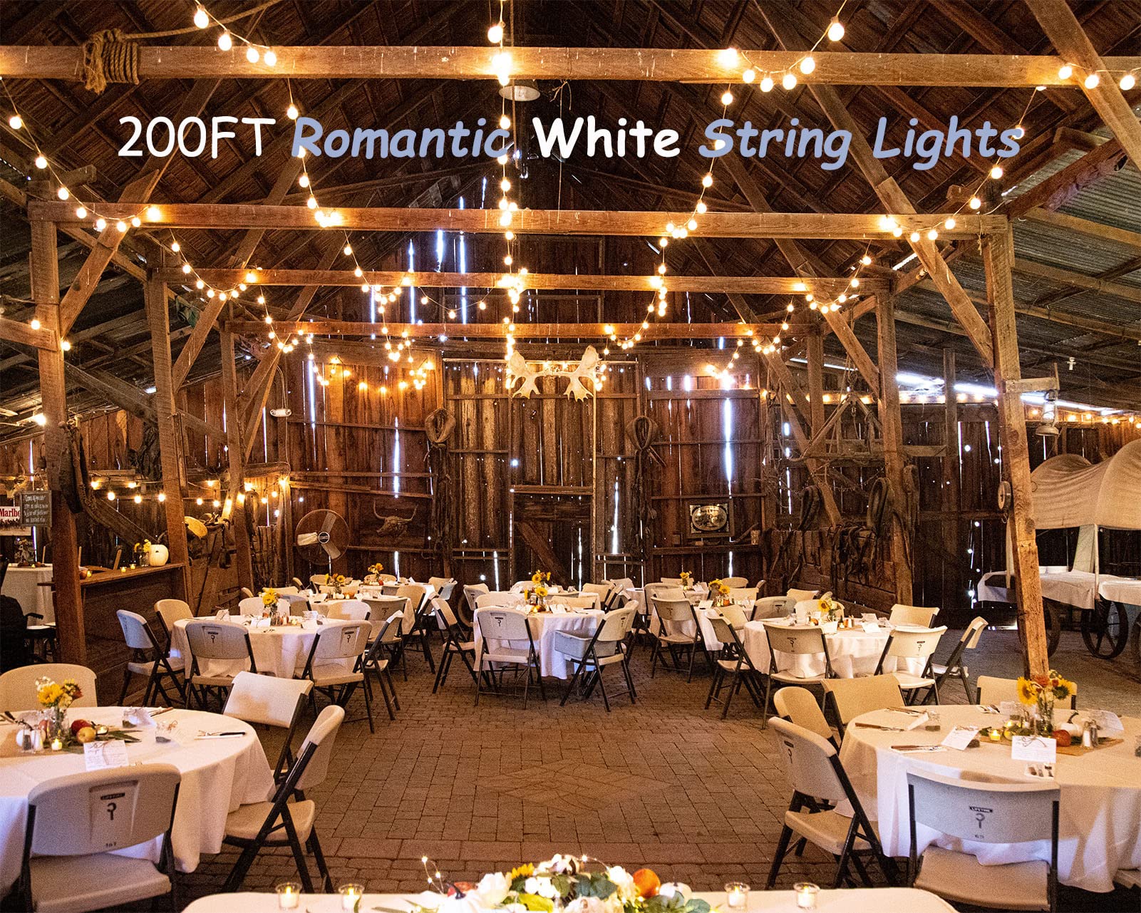 Meidaoduo White String Lights Outdoor 200Ft Led Globe G40 Patio Lights For Outside With 104 Shatterproof Bulbs Bistro Lights For