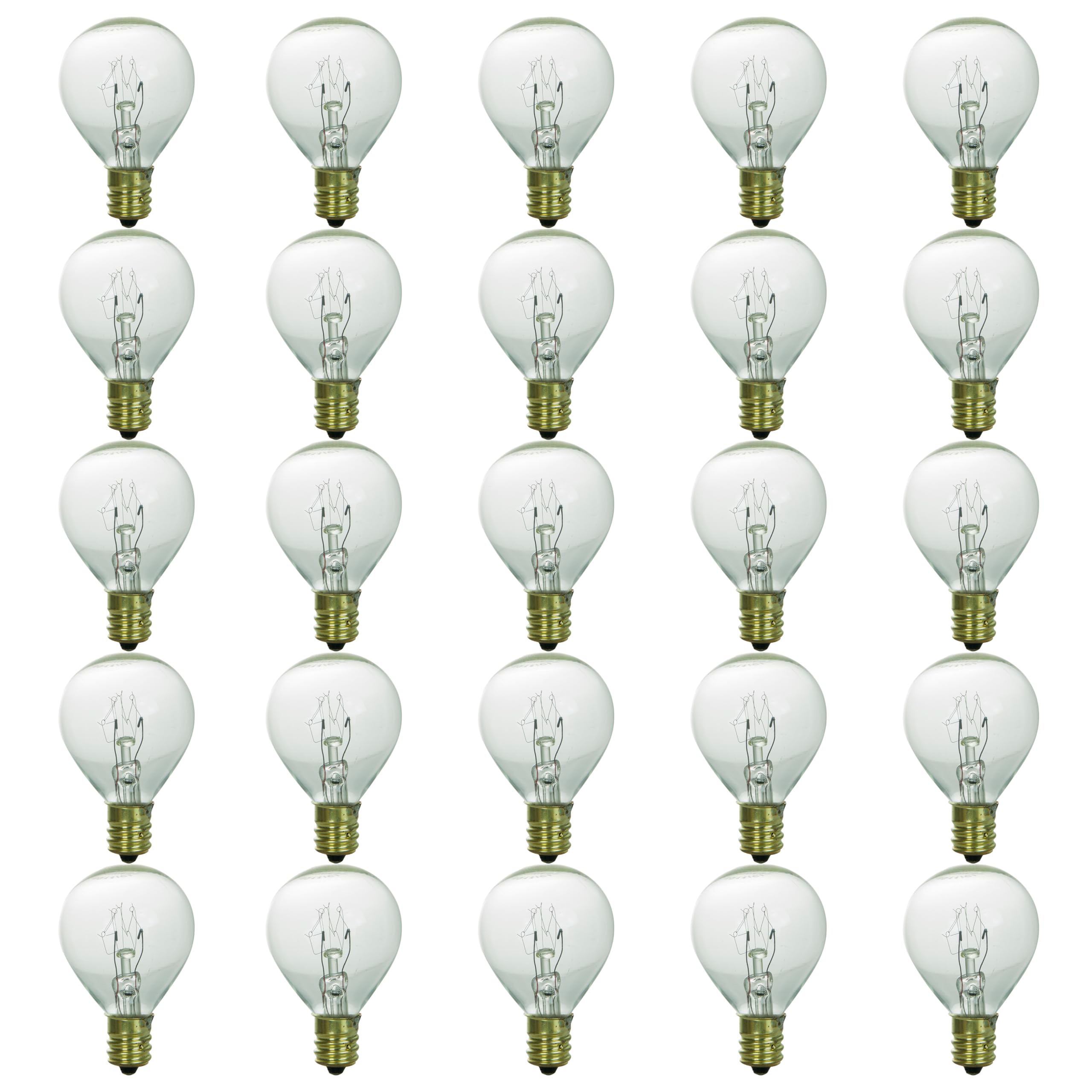 Sunlite G11 Globe Incandescent Light Bulbs, 10 Watts, 65 Lumens, Candelabra E12 Screw, 120 Volt, Dimmable, Title-20 Compliant, 2