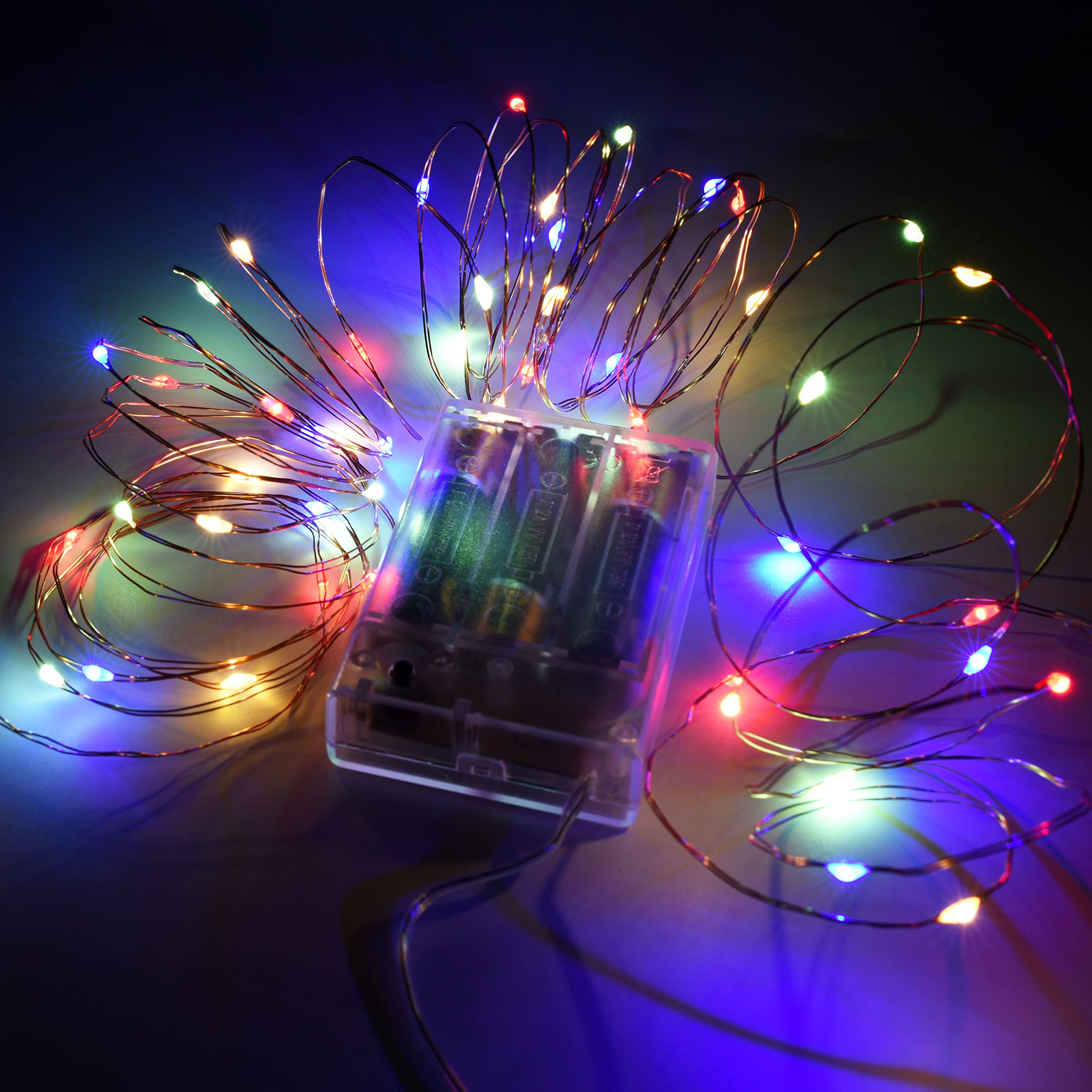 Uhugu Fairy Lights For Bedroom, 16Ft Fairy Lights For Bedroom With 8 Flashing Modes And 8 Hours On 16 Hours Off Timer(Multi-Color,2 Pack)