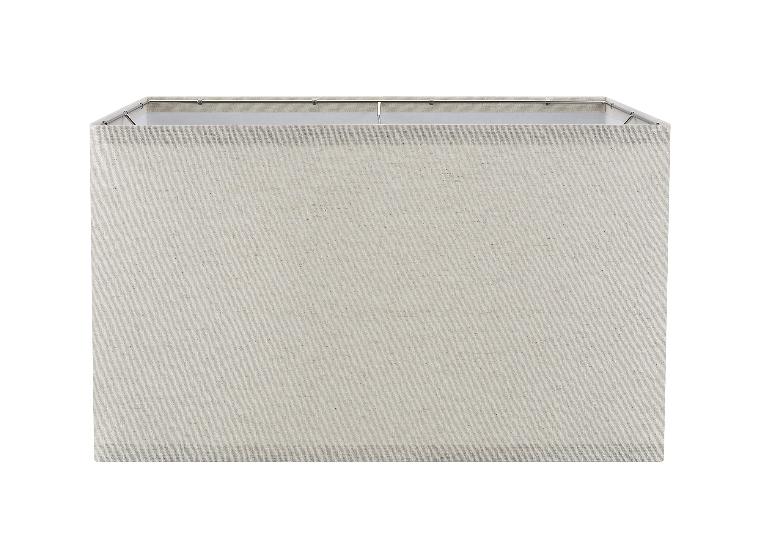 Aspen Creative 38751, Contemporary Design Collapsible Rectangular Spider Shade, (17+11) Top x (17+11) Bottom x 10 Height, Oatmea