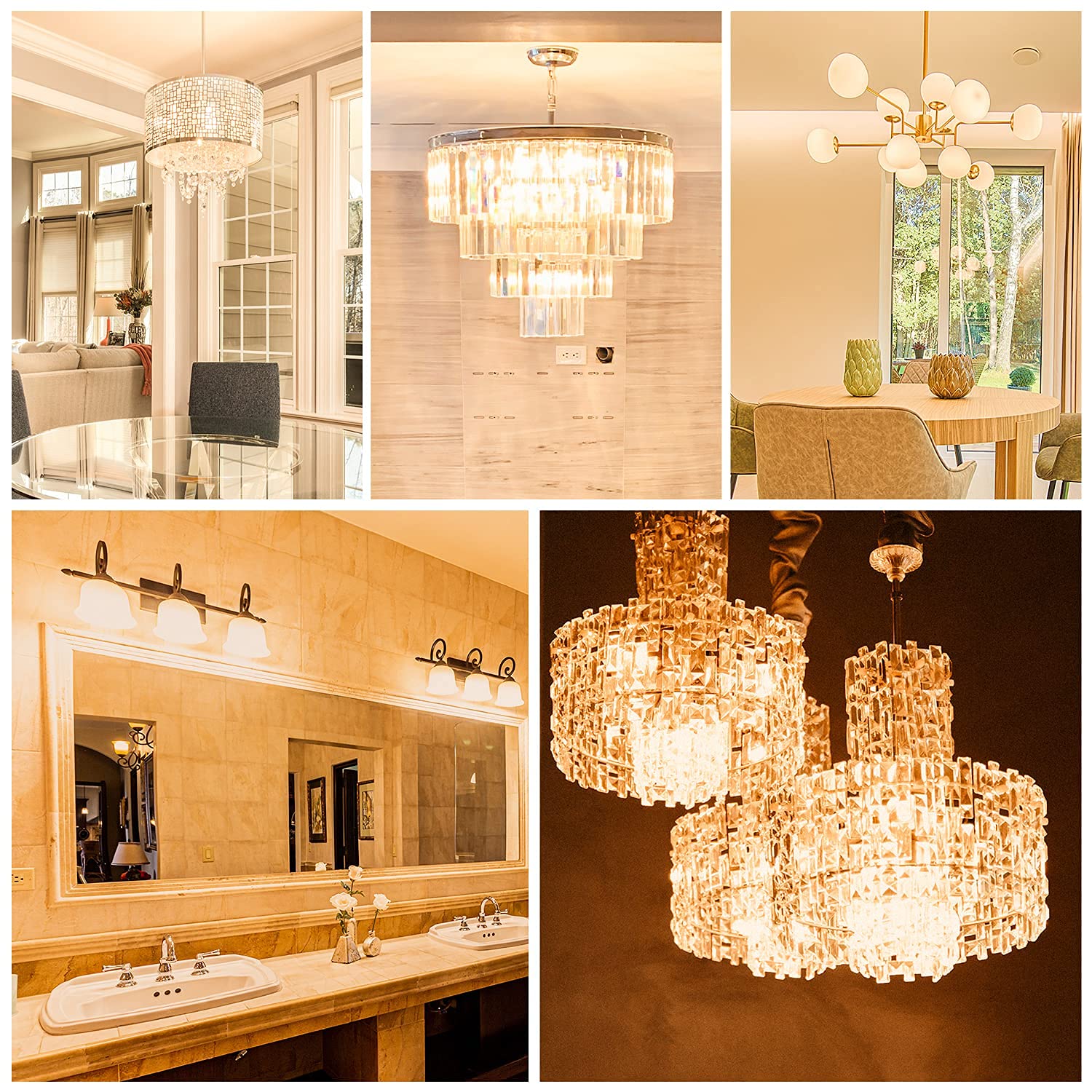 DiCUNO G9 LED Light Bulb 4W, 40W Halogen Replacement, Warm White 3000K, 450 Lumen, G9 Bi-Pin Ceramic Base Bulb, 120V, Non-dimmab