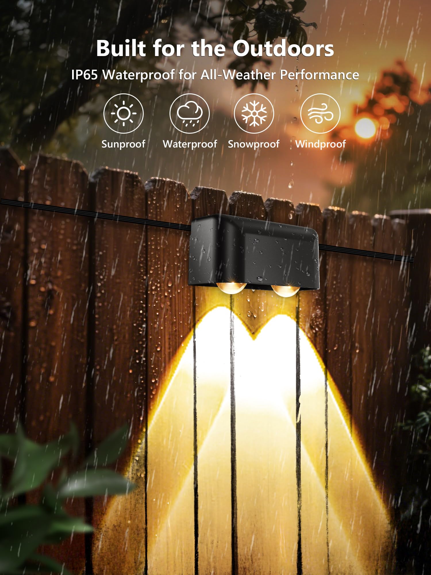Brizled Smart Outdoor Fence Lights  12 Lamps Tunable White + Rgb Deck Lights App Controlled Compatible With Alexa & Google Home  Music Sync Fence Outdoor Lighting For Garden Backyard Yard Home Decor