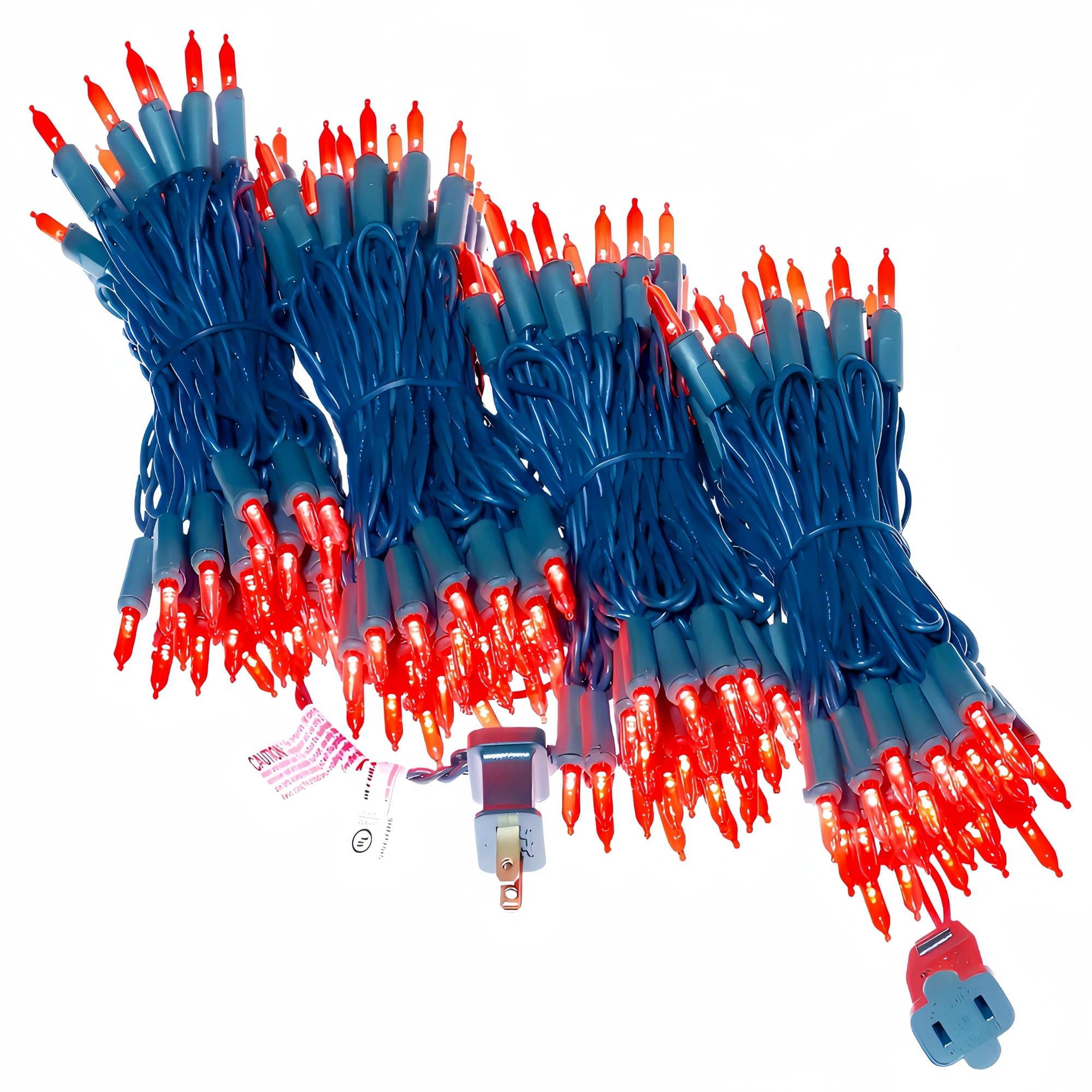 JinBest 200 LED Red Christmas Lights, UL Certified and Commercial Grade Decorative Lighting String Green Wire 66 Ft, for Indoor 