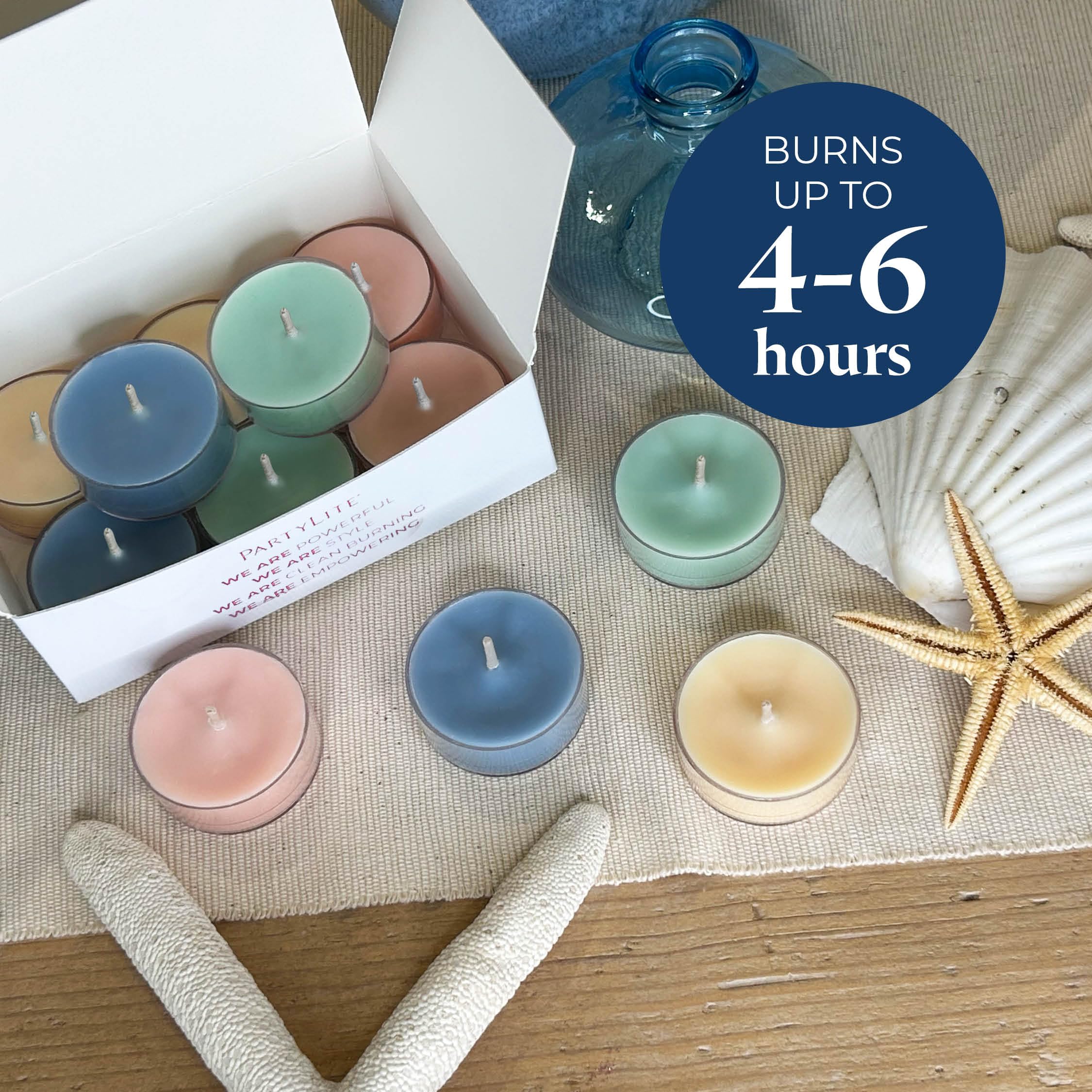 Partylite Tea Lights Sampler  Ginger And Coconut With Lavender Scented Candles  Gift Set Of 12  Aromatherapy With Up To 4 To 6 Hours Burn Time  Ideal For Home Decor  Holiday Gifting And Celebration