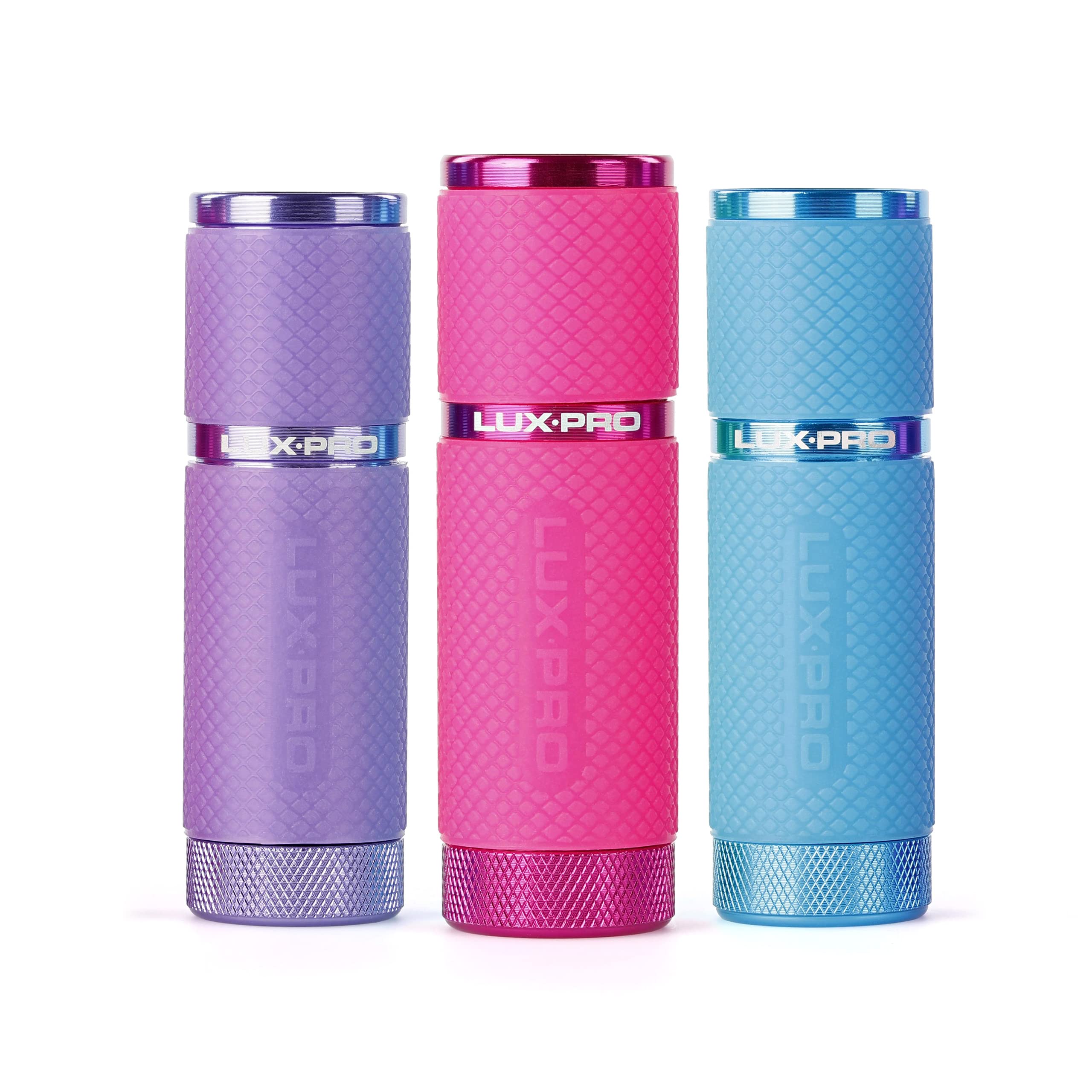 Luxpro Tactical Led Handheld Flashlight - 9 Led, Aluminum, Glow-In-The-Dark, Pink, Purple & Blue