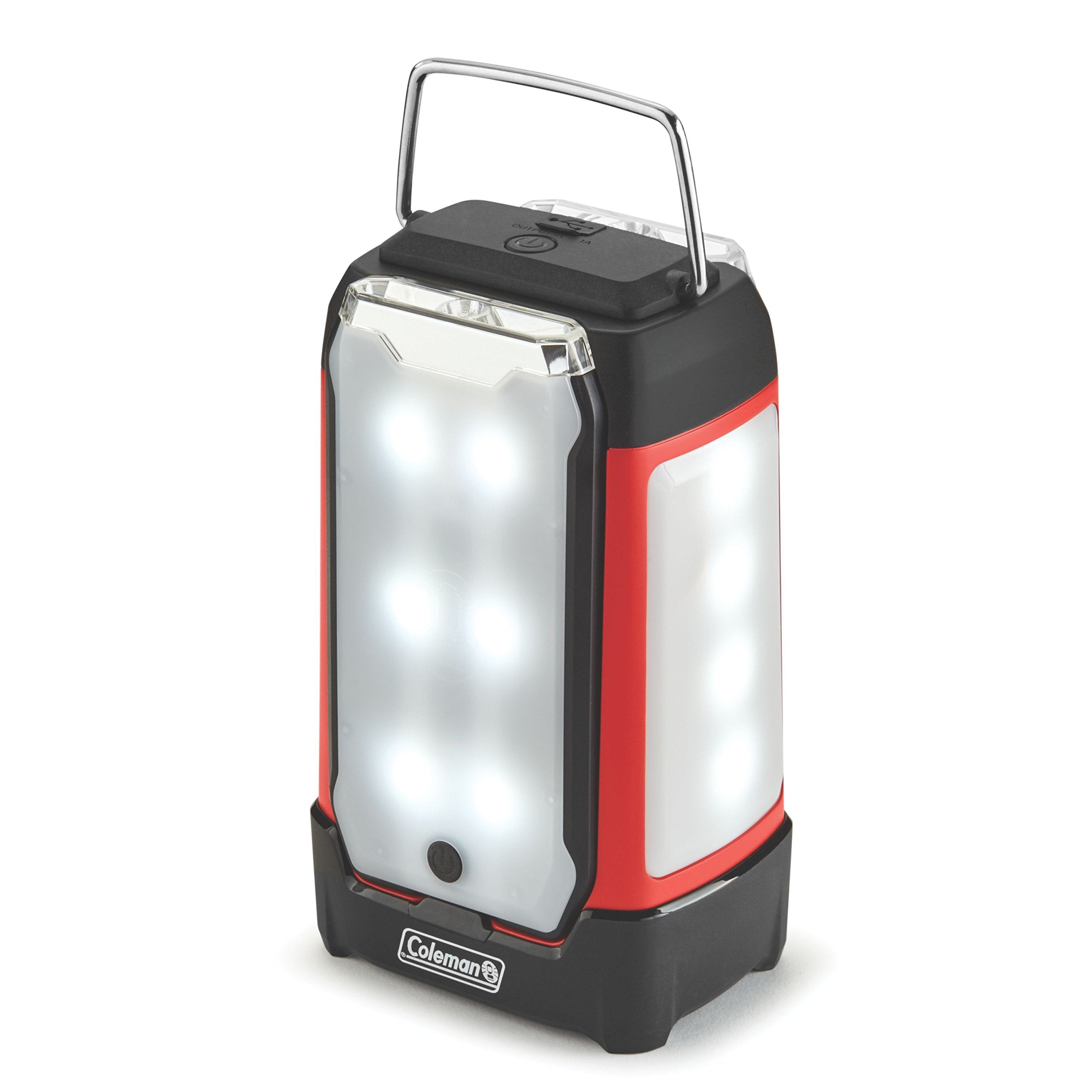 Coleman Multi-Panel Rechargeable LED Lantern, Water-Resistant Lantern with Removable Magnetic Light Panels, Built-In Flashlight,
