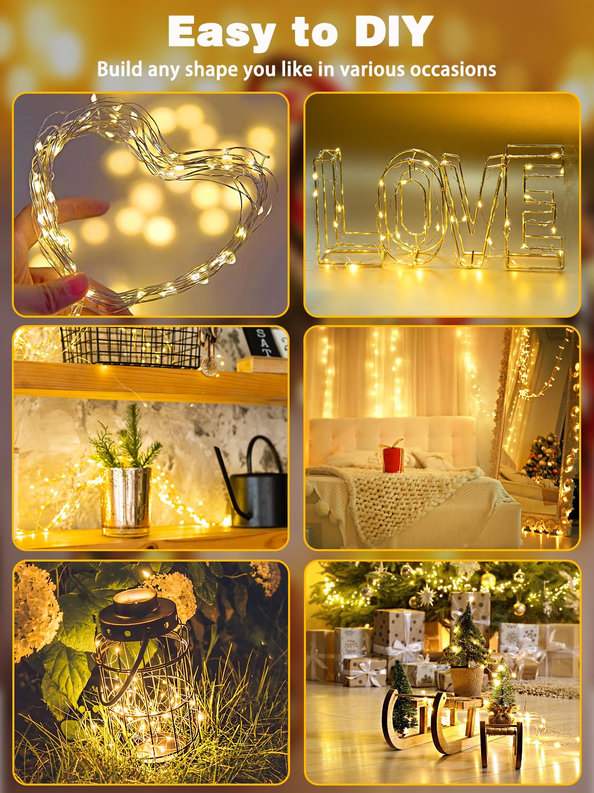 4 Pack 20Ft 60Led Battery Operated Fairy Lights With Remote, Waterproof Rmote Control Battery Twinkle Lights With Timer, Battery