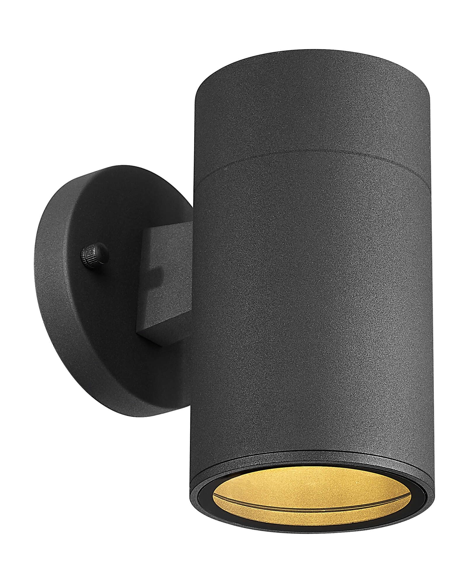 Ken & Ricky Outdoor Wall Light, Matte Black Aluminum Sconce, Tempered Glass Cover, 1 Pack, Model KR3378-W-1PK-A