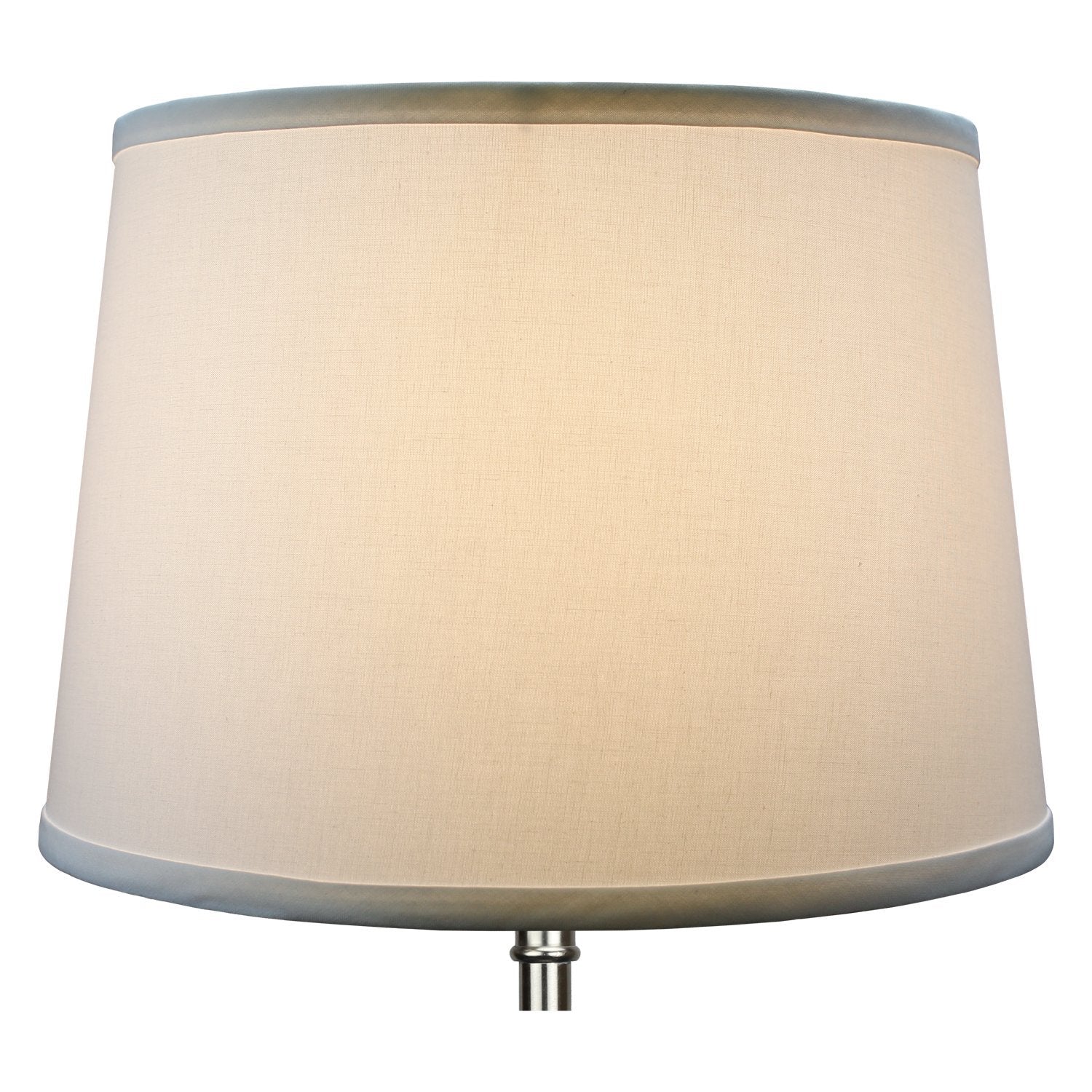 FenchelShades.com Fabric Barrel Lampshade 12in Top x 14in Bottom x 10in Slant Height White Model 12-14-10-W-L-WHI