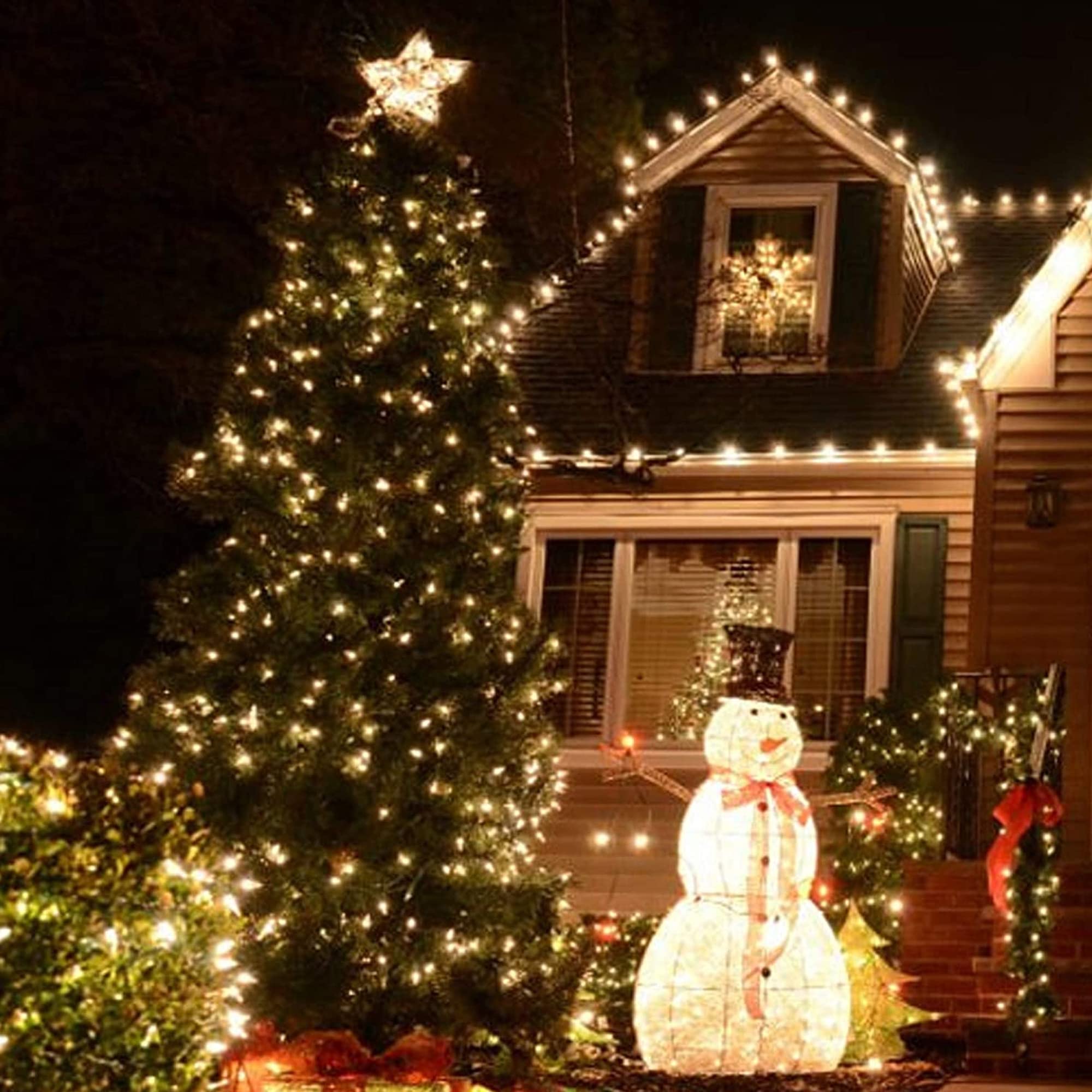 Funpeny Battery Operated Christmas 50Led Clear Mini String Lights,4 Pack 16 Ft Waterproof Fairy Lights With 8 Lighting Modes, Xmas Decorations For Indoor Outdoor Garden Party Decor (Warm White)