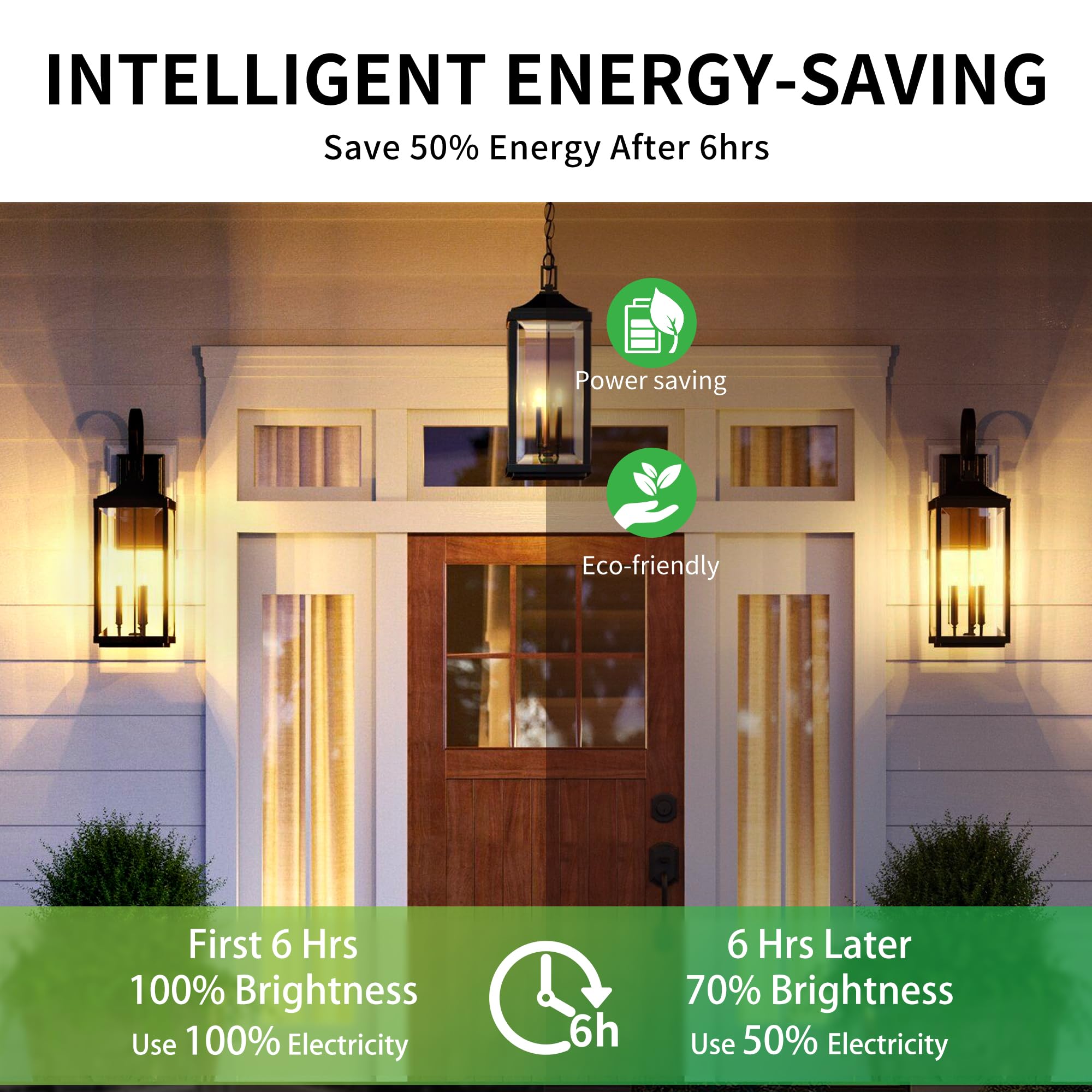 Qualilux Dimmable Dusk to Dawn Light Bulbs, Soft White 2700K, 1000LM, 12W LED, A19 E26 Base, 2-Pack,