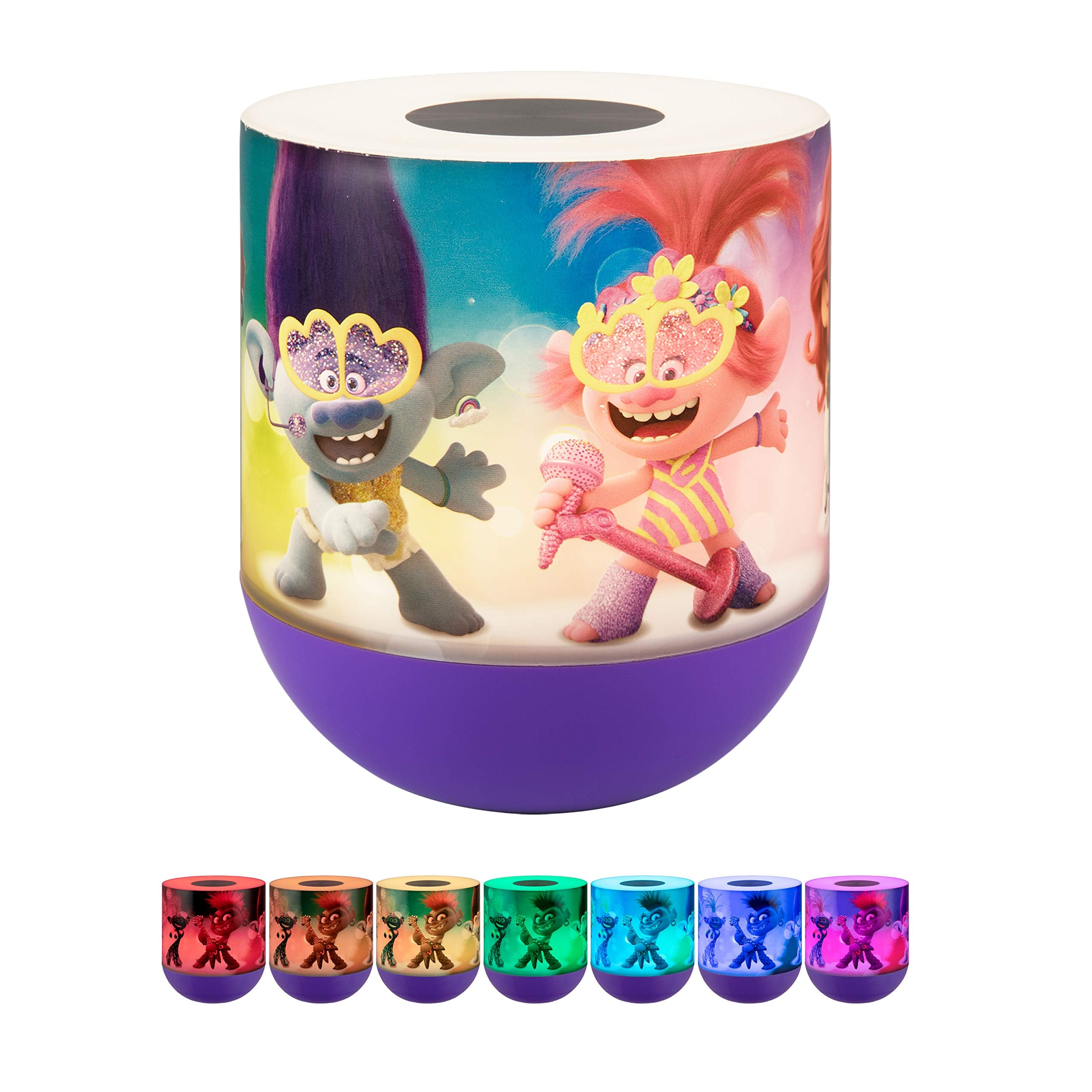 DREAMWORKS TROLLS LED Night Light, Touch Sensor, Dimmable, Color-Changing, Model 50009, Ideal for Kids Room, Bathroom, Nursery