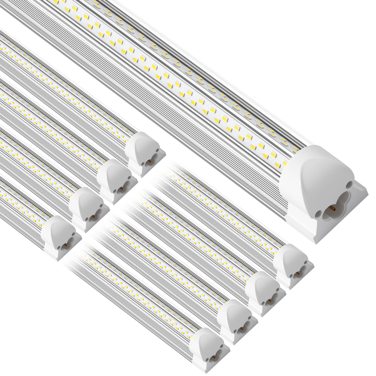 ONLYLUX 4ft led Shop Light - 45W 6750lm 5000K 4 Foot V Shape Integrated T8 led Lights,Linkable Shop Lights 48'' T8 Garage Lights