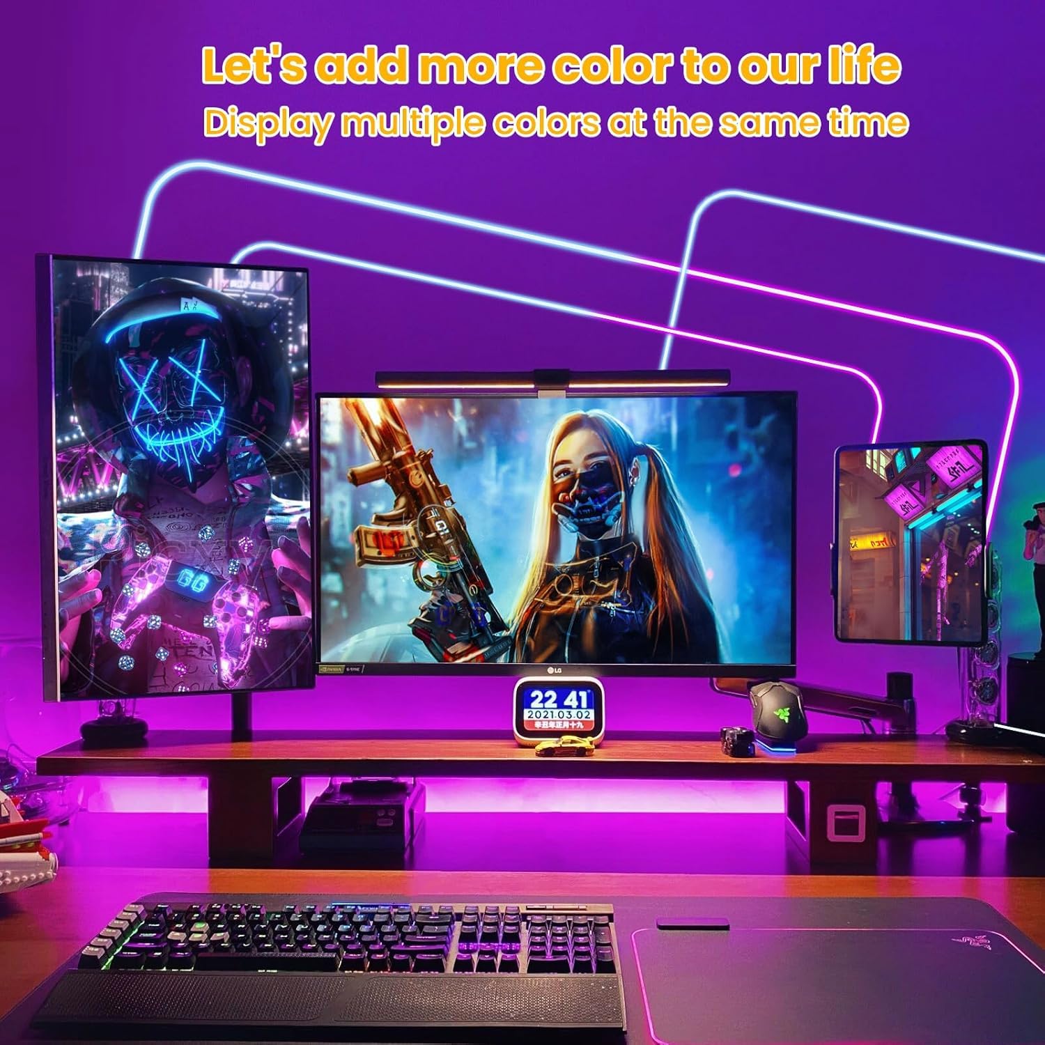 EJs SUPER CAR 20Ft RGB Neon Rope Lights, Flexible LED Strip with App Remote, Outdoor IP65, Model KQ-NL-LED