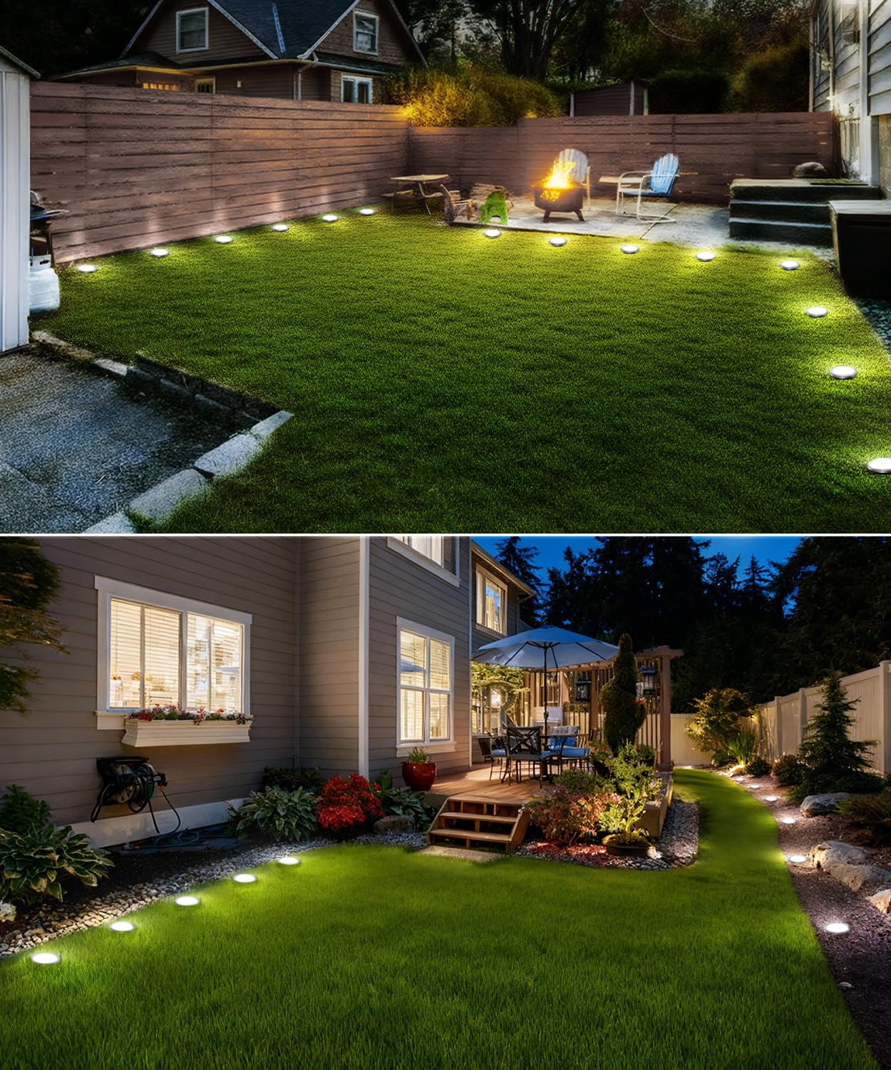 Szpower Mini Solar Ground Lights 12 Pack  Solar Lights Outdoor Waterproof  Solar Garden Lights Outdoor Landscape Lighting For Pathway Walkway Patio Yard Driveway  Cold White