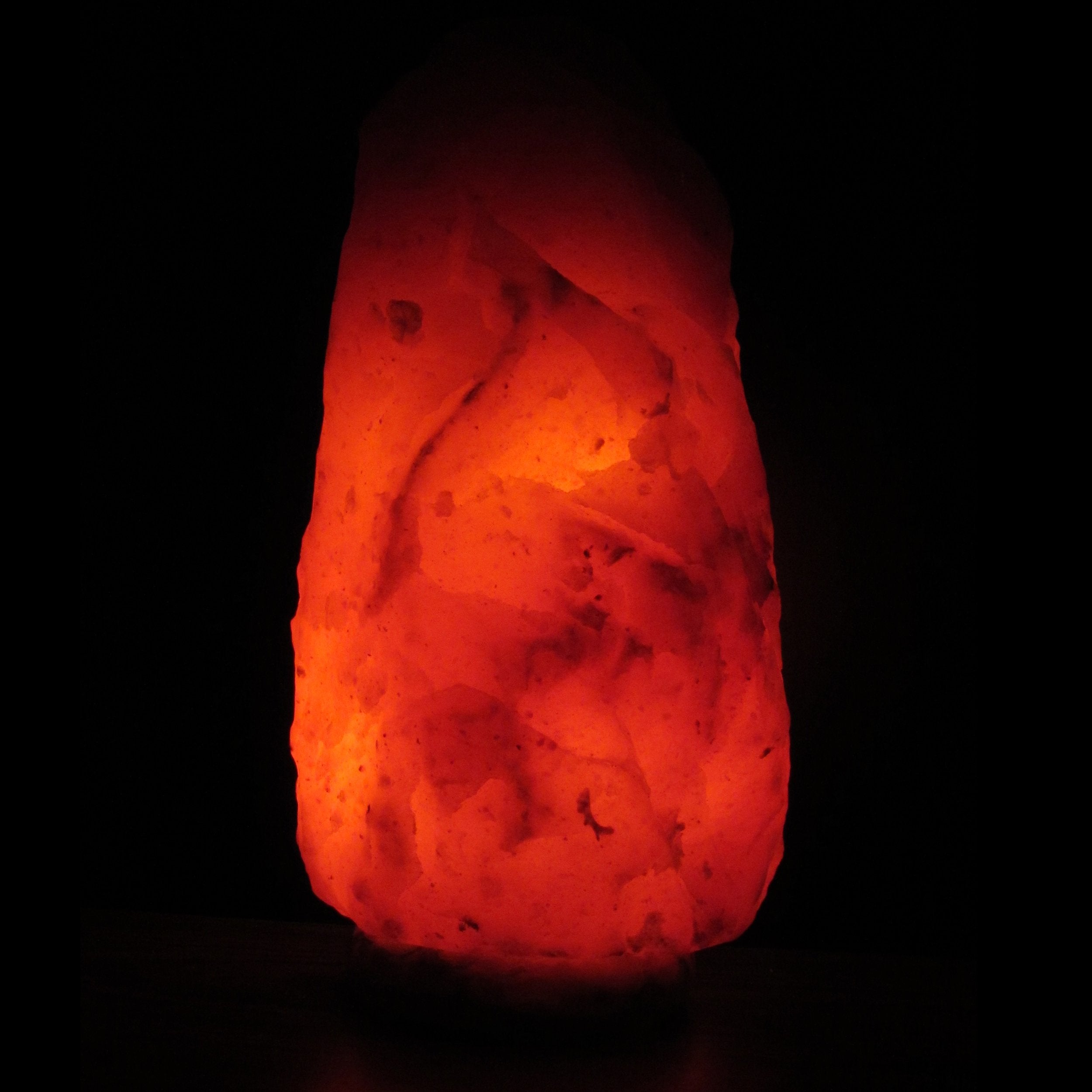Deluxecomfort Cylinder Himalayan Rock Salt Natural Crystal, 9.5 Inches Tall-Soft Calm Light-Table Lamp, Orange Hue, 9.5&quot;, (Nsl-Ab-95)