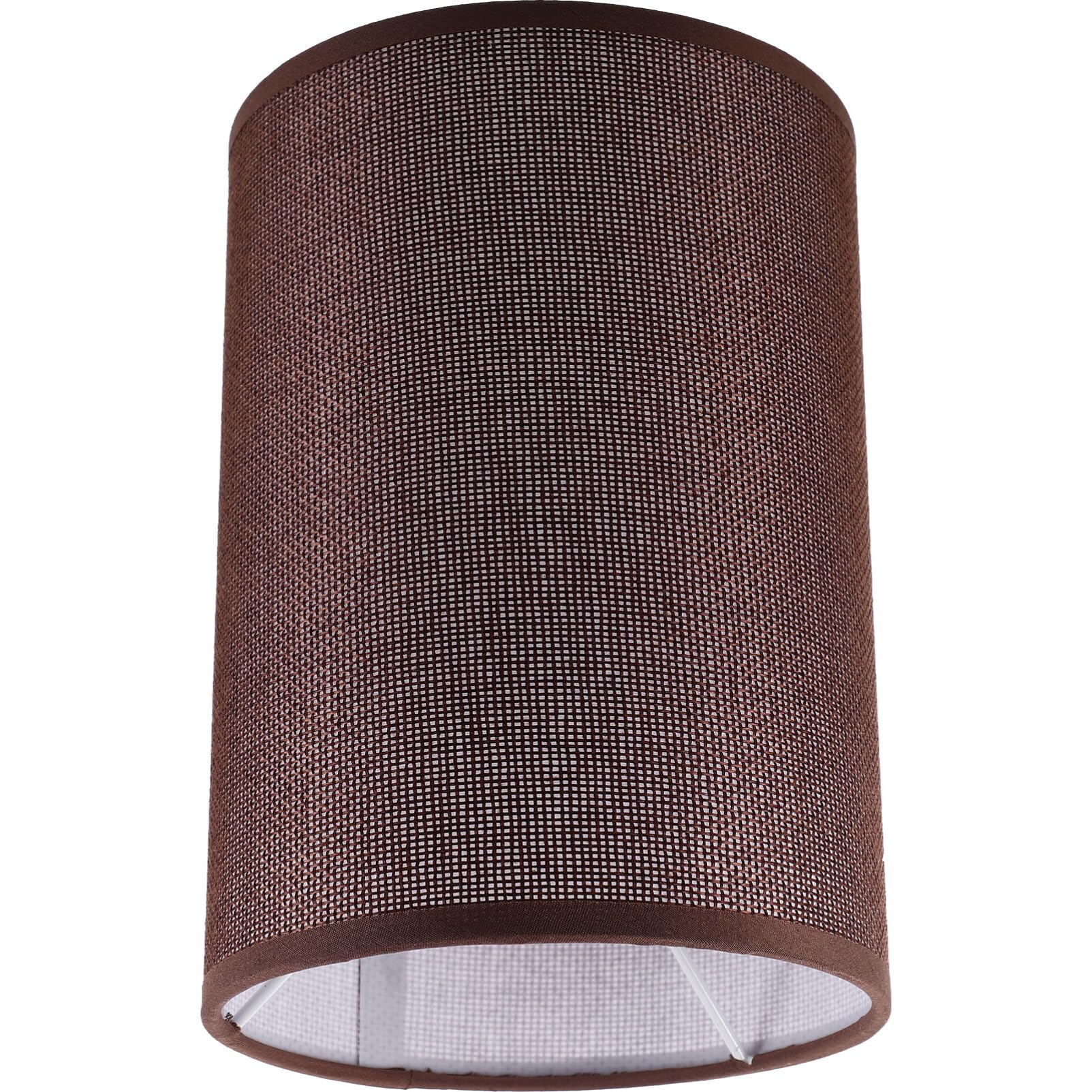 Kichvoe Drum Lamp Shape: E27 Fabric Cylinder Lamp Shades Spider Construction Clip On Covers Replacement Pendant Light Shade for 