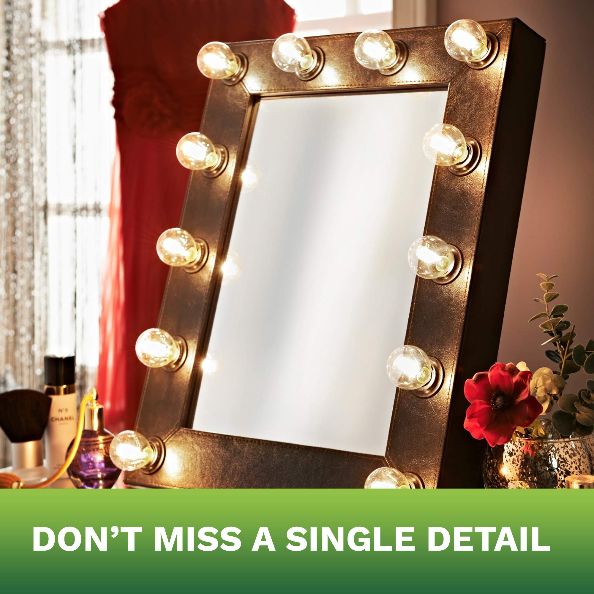 Bioluz Led 92 Cri G25 Globe Light Bulbs Clear Glass Filament 60W Replacement (Uses Only 5.5W) Vanity Light Bulbs For Bathroom Wa