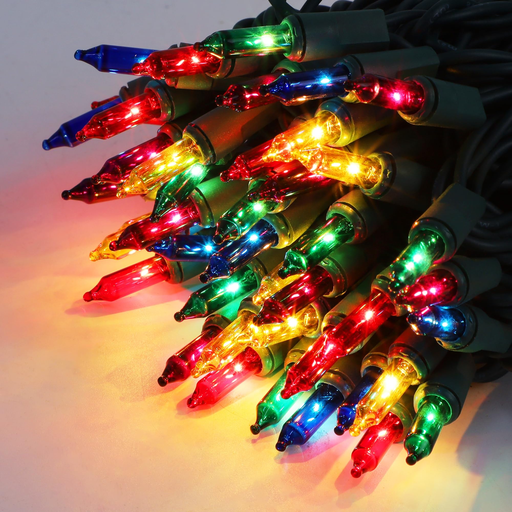 Watereem Multicolor Christmas String Lights  100 Count  Incandescent Mini Christmas Lights  Connectable Xmas Tree Light For Indoor Outdoor Garland Birthday Holiday Wedding Festival Party