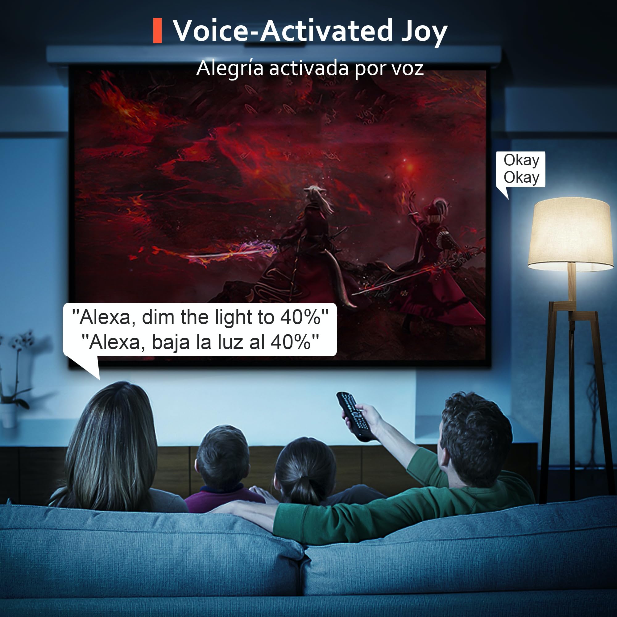 Ohlux Smart Wifi Led Light Bulbs Compatible With Alexa Google Home 900Lumen 100W Equivalent, Rgbcw Multi-Color, 2700-6500K Dimma