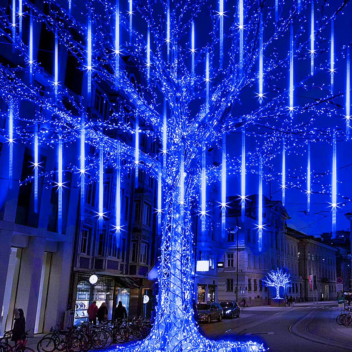 Christmas Lights Outdoor ,20 Inch 10 Tubes 540 Led Meteor Shower Light Falling Rain Drop String Lighting Icicle Snow Cascading X