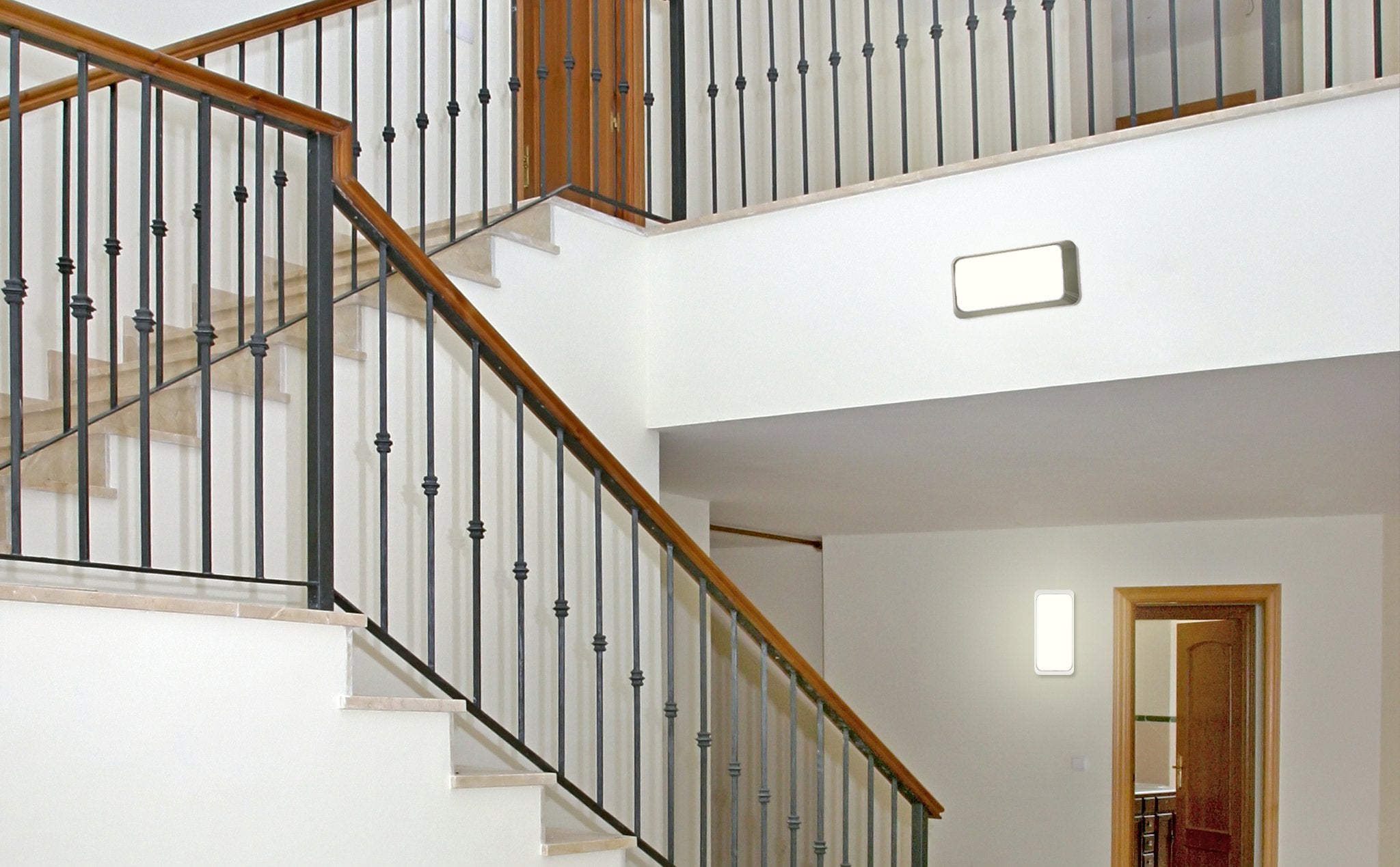 Esenlite 12W Outdoor/Indoor Led Security Light, Dusk To Dawn, Waterproof Ip65, Black