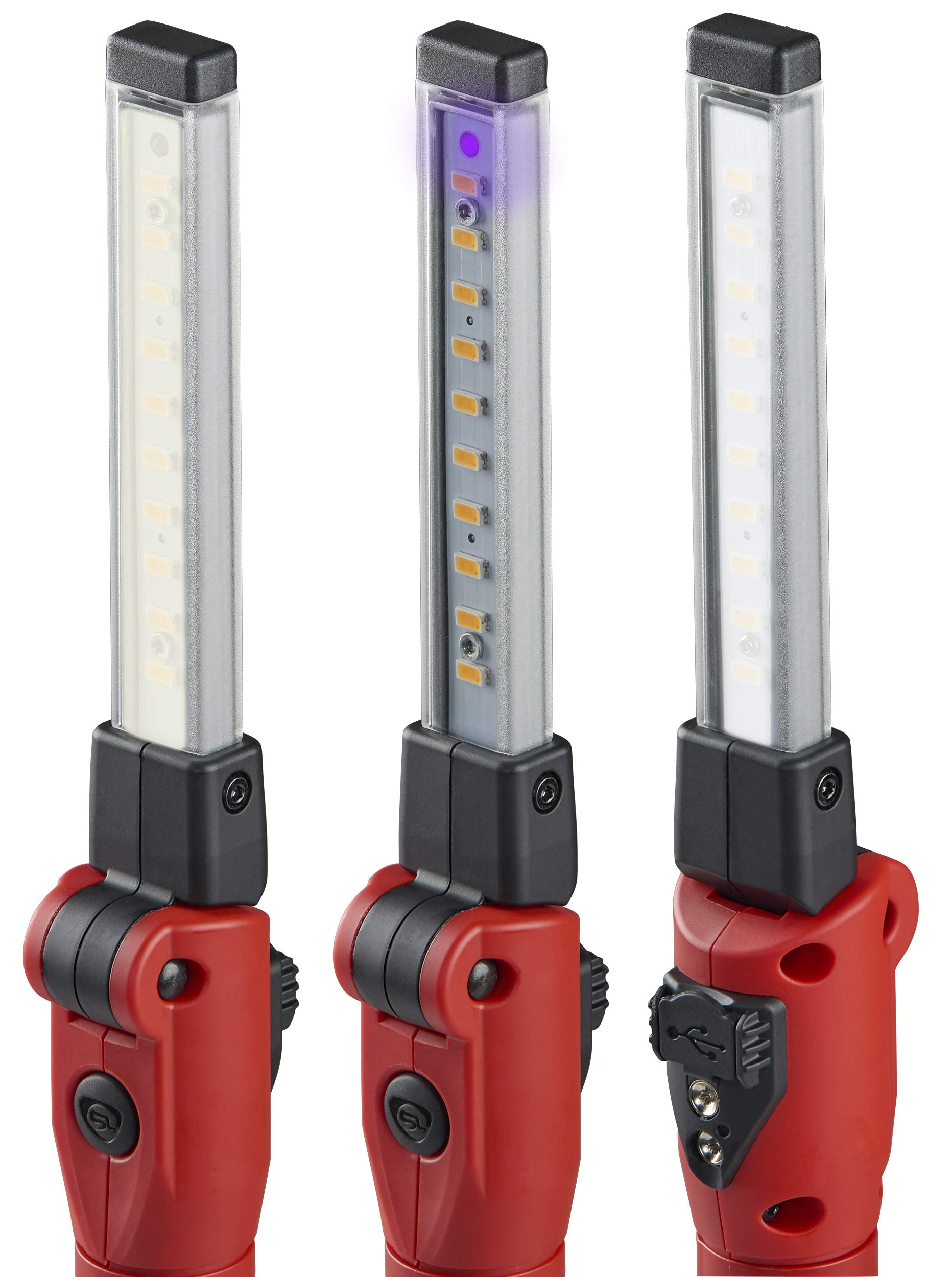 Streamlight 74850 Strion Switchblade 500-Lumen Rechargeable Multi-Function Compact Work Light With Usb Cord Charger, Red