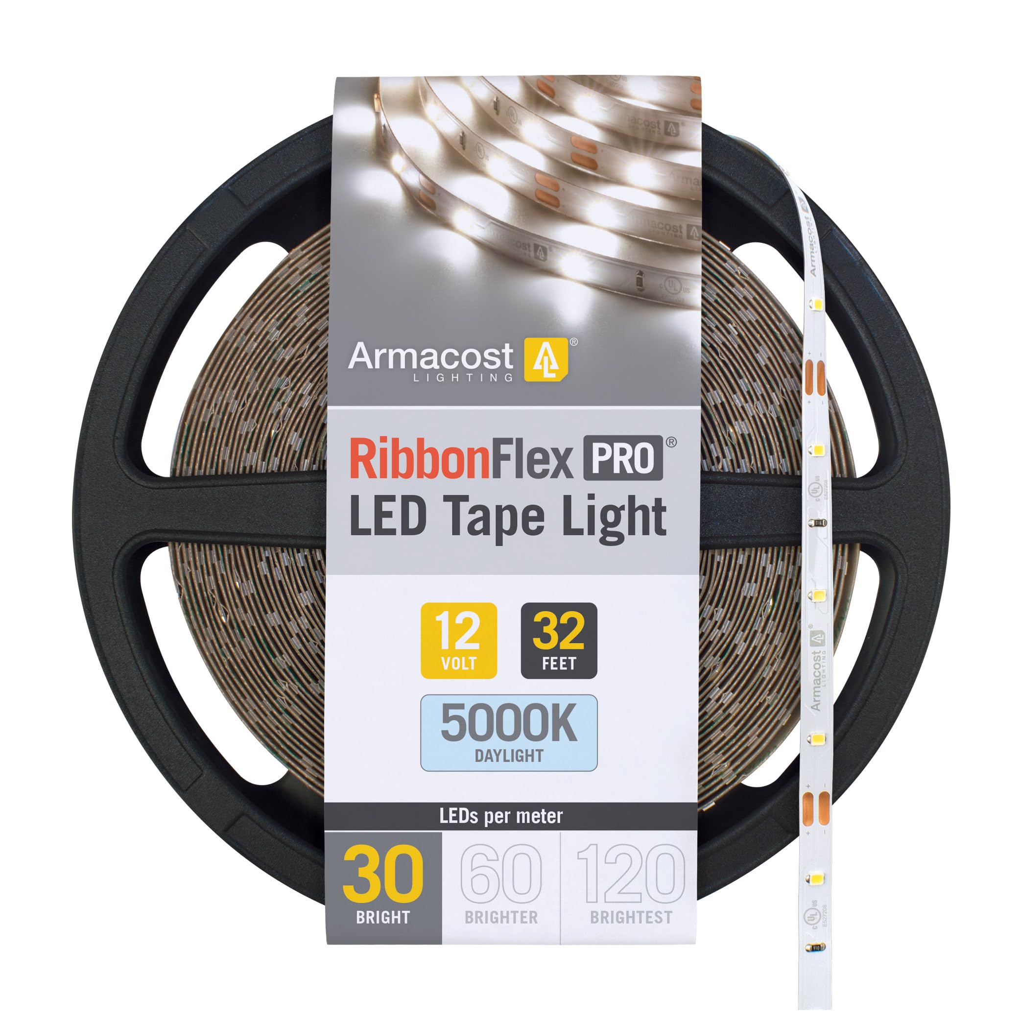 Armacost Lighting LED Tape Strip Light 32.8 ft 30 LEDs/m 5000K Daylight White Model 161250