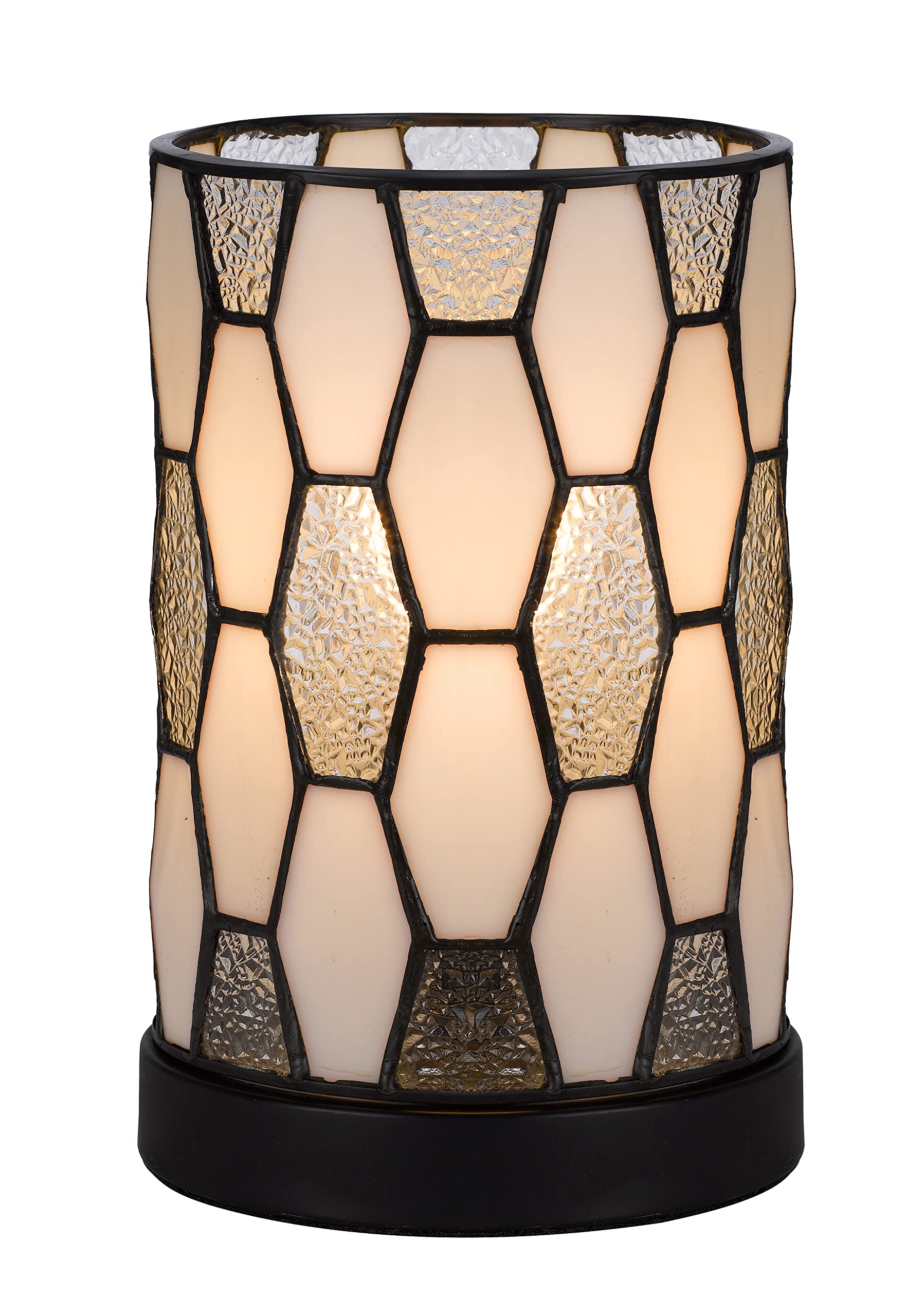 Cal Lighting BO-3120AC 40W Metal and Resin Tiffany Accent Lamp, Dark Bronze