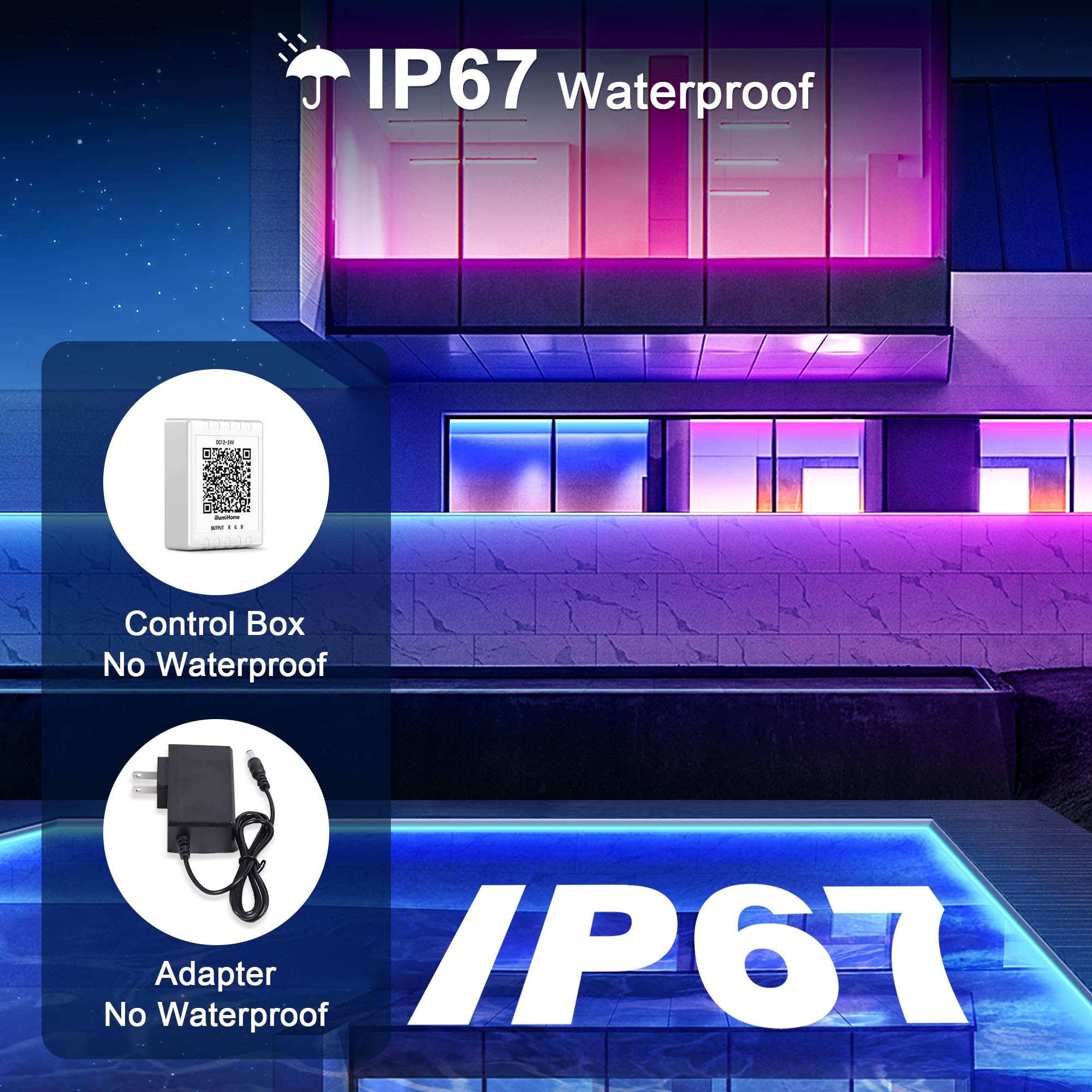 Nexillumi 50Ft Neon Led Rope Lights Ip67 Waterproof Led Lights For Bedroom Flexible Led Light Strip With Remote And App Control