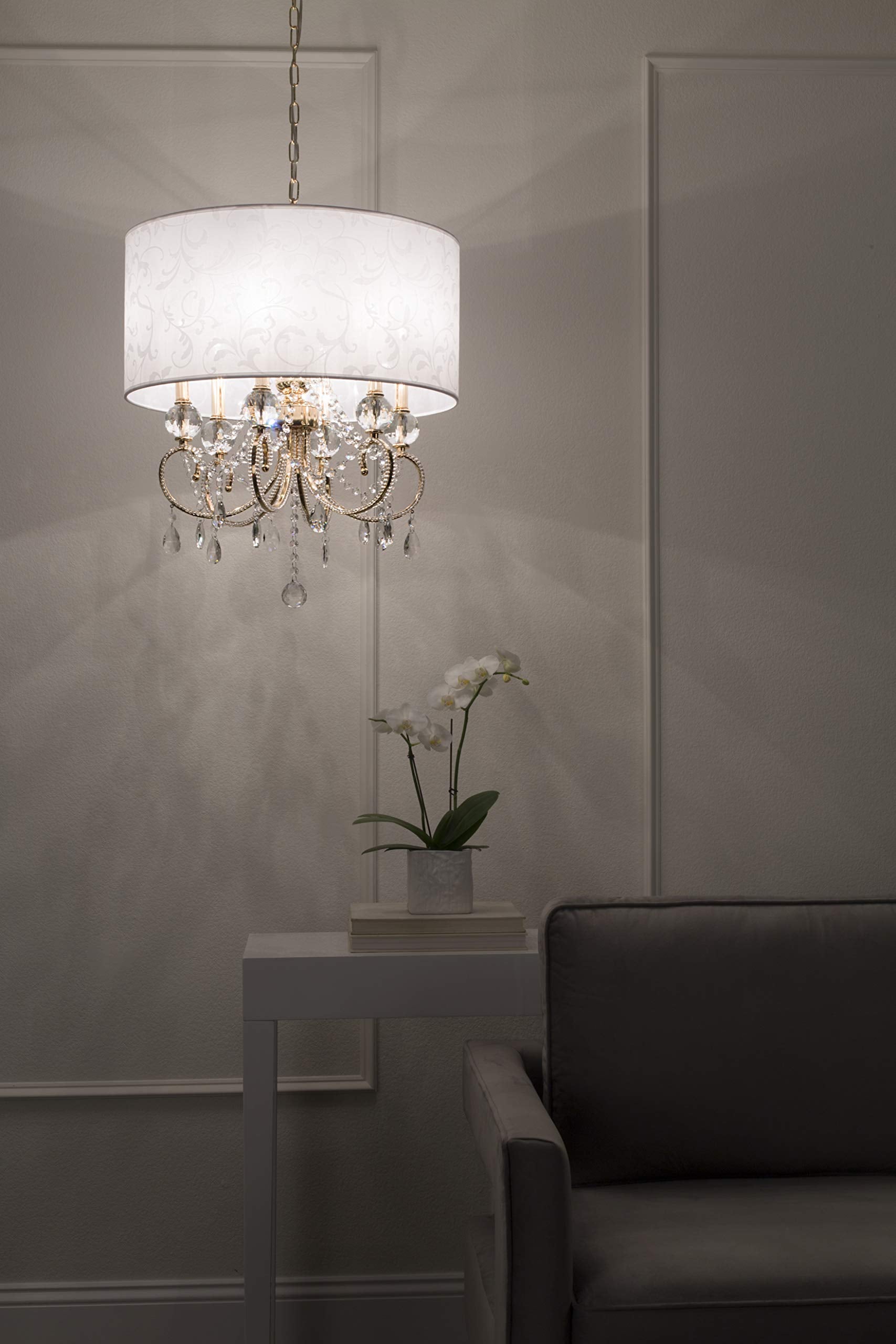 OK Lighting OK-5155H 24.5 H Aurora Ceiling LAMP , Gold