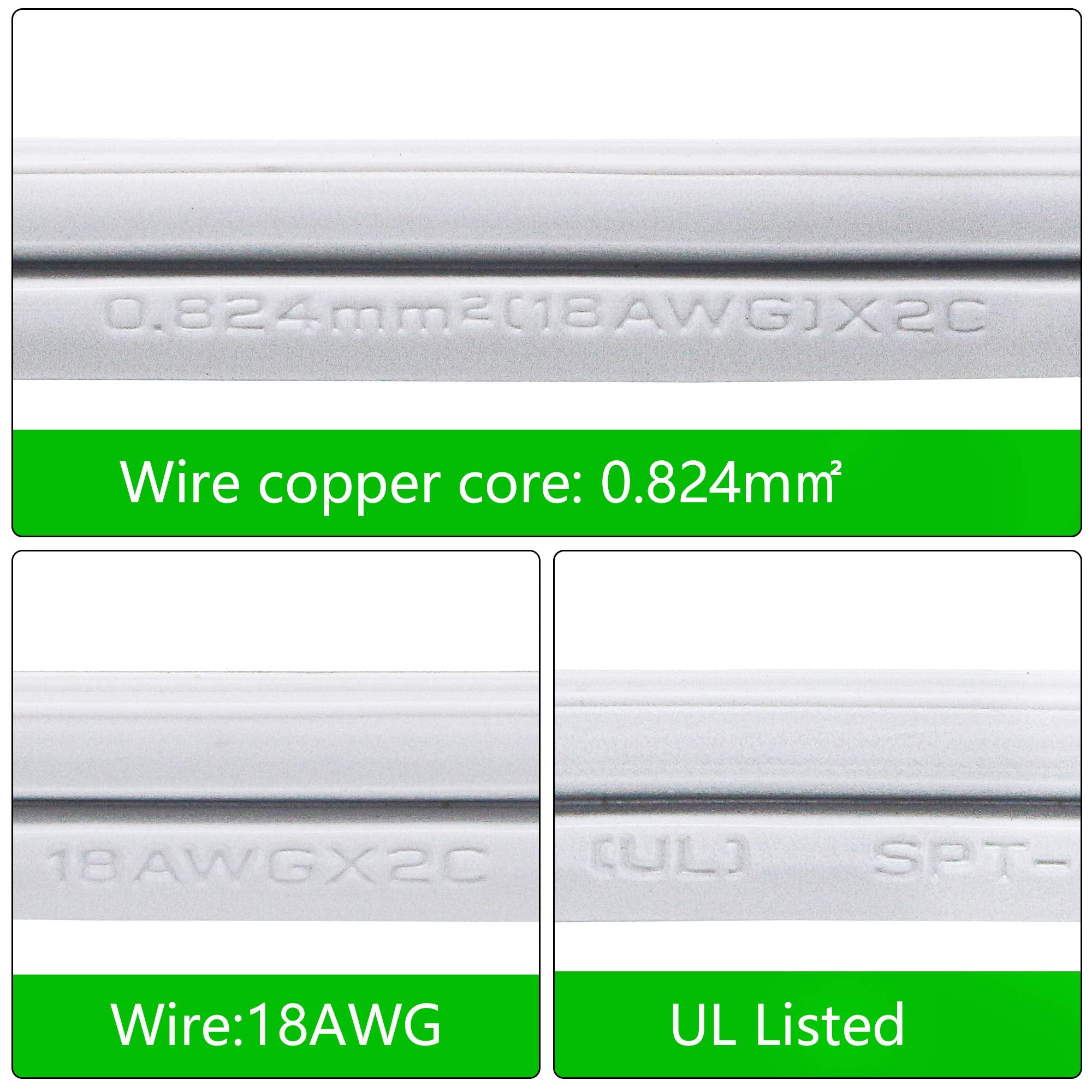 Sinloon Ul-Lp Certification 18Awg T5 T8 Led Wire Connector Power Cord Led Tube Power Extension Cord With On/Off Swith Us Plug Fo