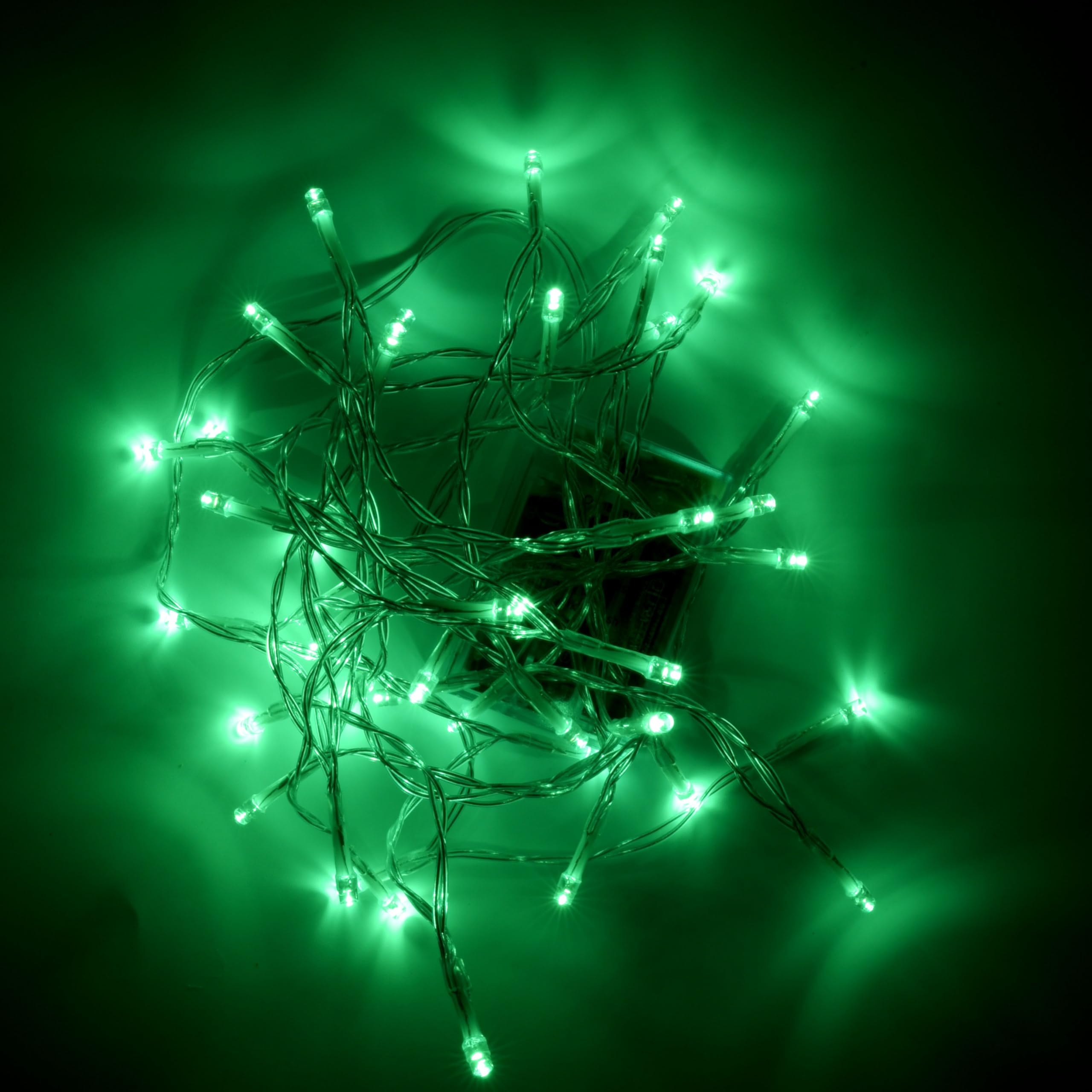 Karlling Battery Operated Christmas Lights,8 Flashing Mode 13 Ft Short Clear Wire Led Fairy Light String With Timer For Small Mini Xmas Tree And Wedding Party Indoor/Outdoor Decoration (Green, 1Pack)